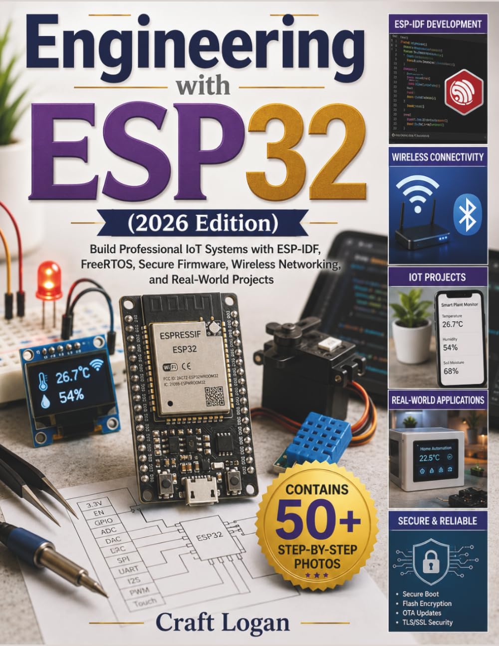 Engineering with ESP32 (2026 Edition): Build Professional IoT Systems with ESP-IDF, FreeRTOS, Secure Firmware, Wireless Networking, and Real-World Projects