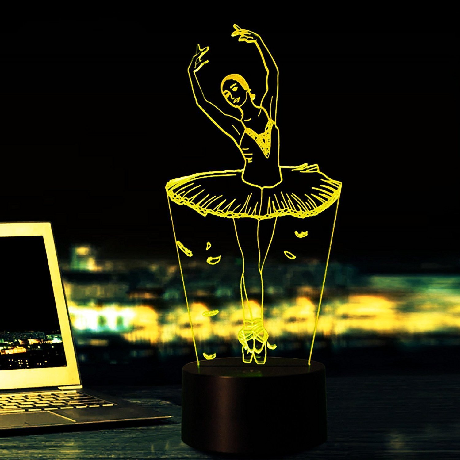 3D-Schlagzeug-Nachtlicht Mit Fernbedienung – 16 Farben, Touch-Bedienung, USB-Betrieb, Optische Täuschung