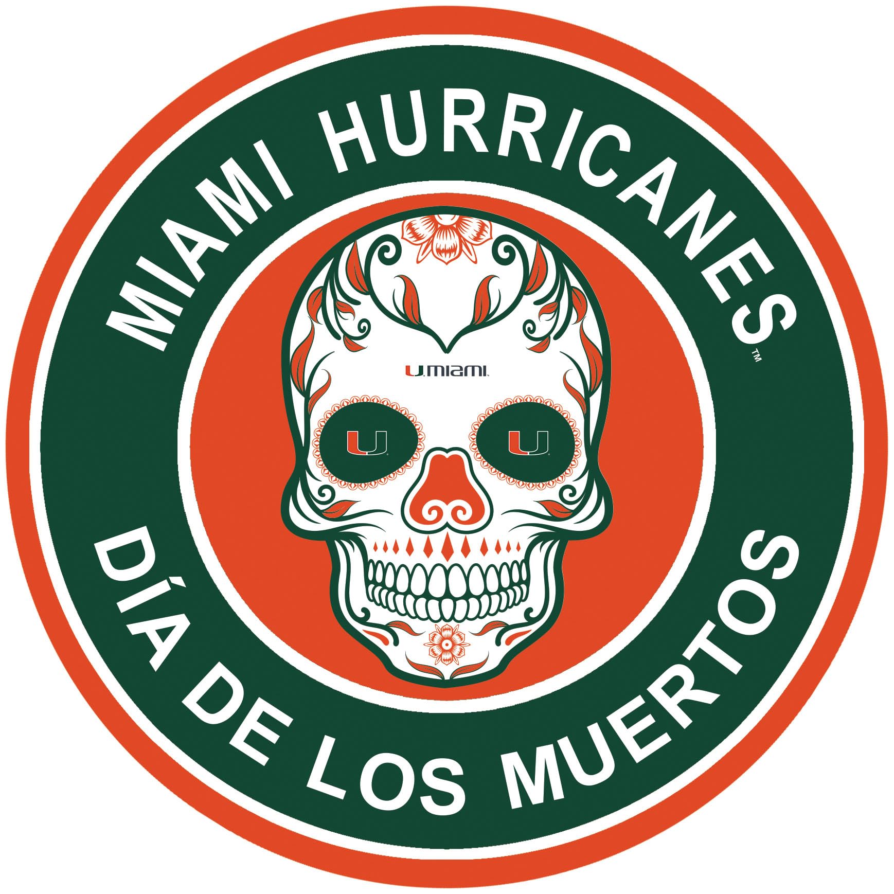 Fan Creations Miami 16in Round Sugar Skull Home Decor Sign