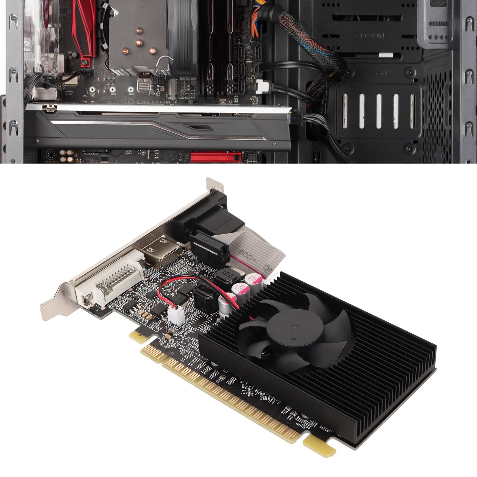 GT210 1G DDR3 64bit Grafische Kaart Ondersteuning DVI VGA HD Multimedia Interface Voor Directx101 Game Grafische Kaart Yemma