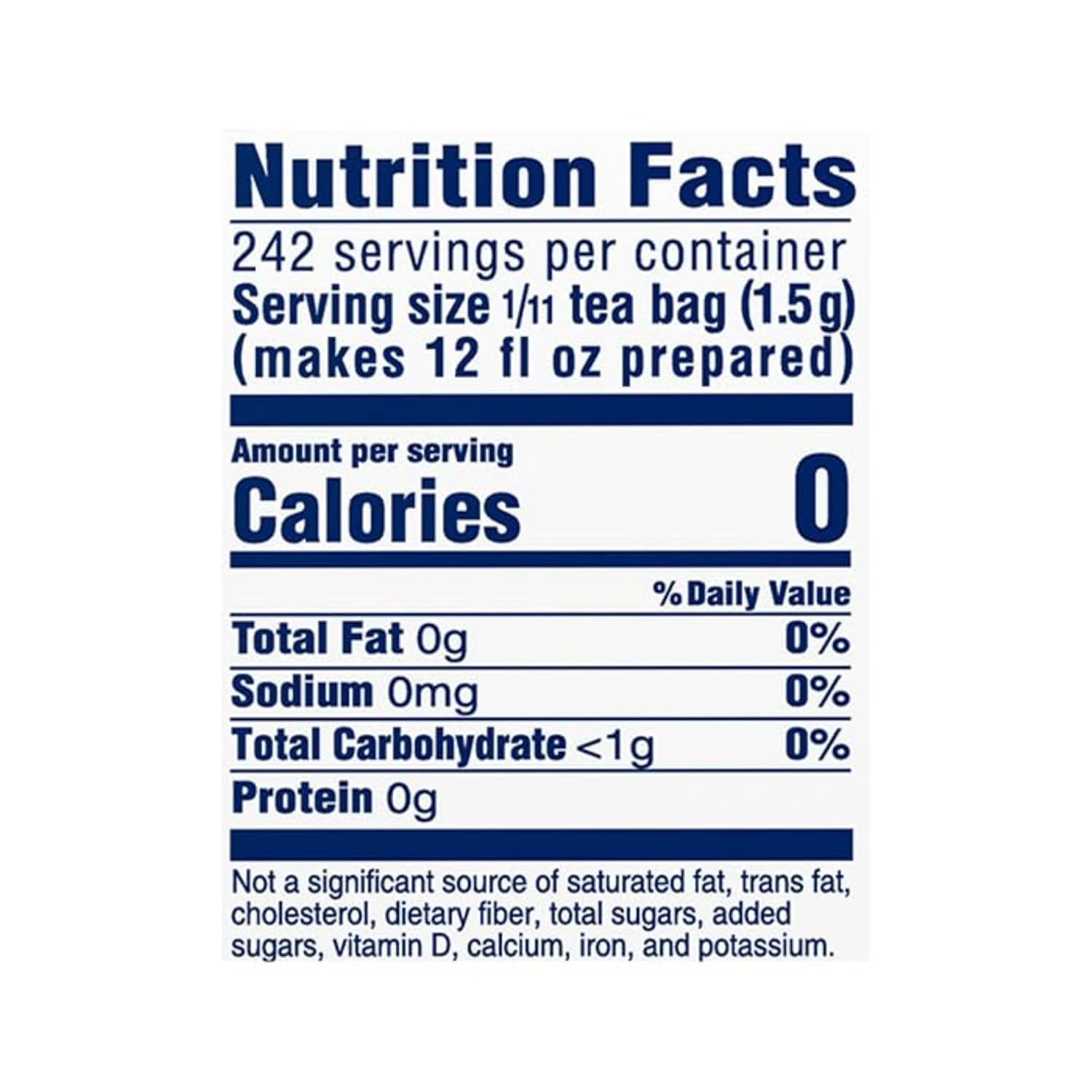Lipton Unsweetened Iced Tea Bags, Gallon-Sized Zero Calories, 24 Total Tea Bags