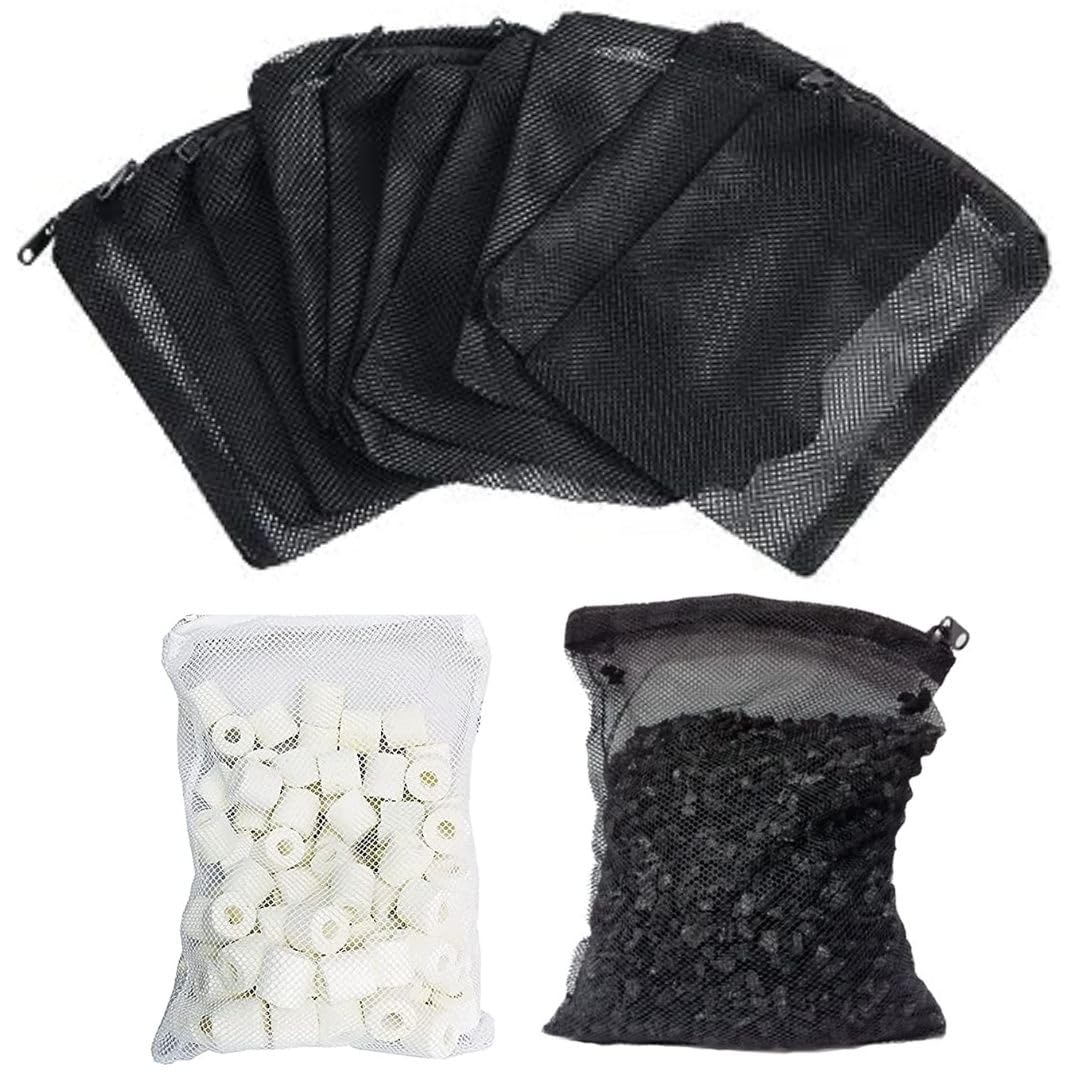 VAYINATO® Filter Media Bags 10 PCS (Black) Aquarium Mesh Nylon Filter Media Net Bags with Zipper for Pellet Carbon, Ammonia Remover, Ceramic Rings, Bio Balls, (500G) by Petzlifeworld (B0CCLFR63T) Amazon Price History, Amazon Price Tracker