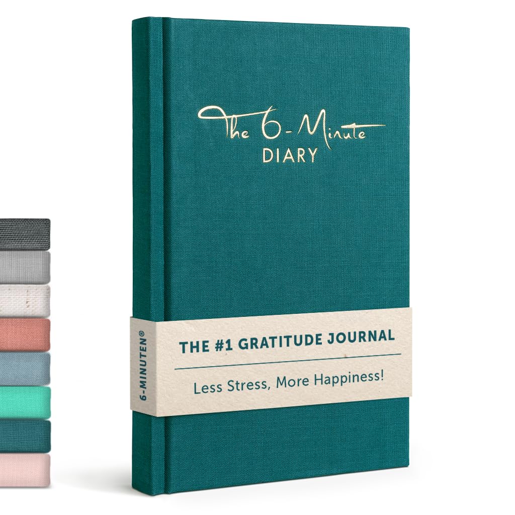 The 6-Minute Diary (6-Minuten-Tagebuch auf Englisch) | Gratitude journal, manifestation journal | Journaling for more mental health, self care & mindfulness