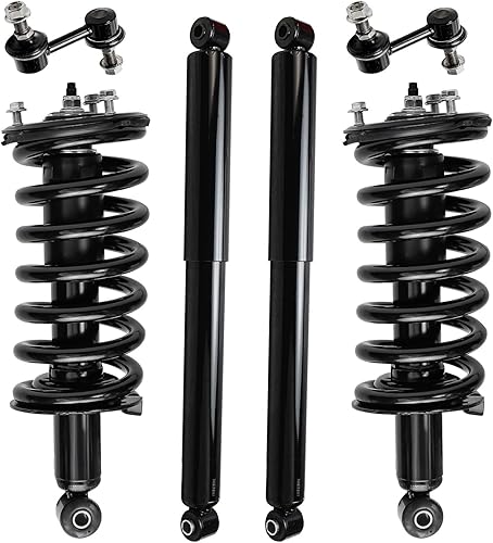 Miniatura 75 de Detroit Axle - Kit de amortiguadores de 6 puntales para Chevrolet Cruze Volt 2011-2012, puntales delanteros con resortes helicoidales barras