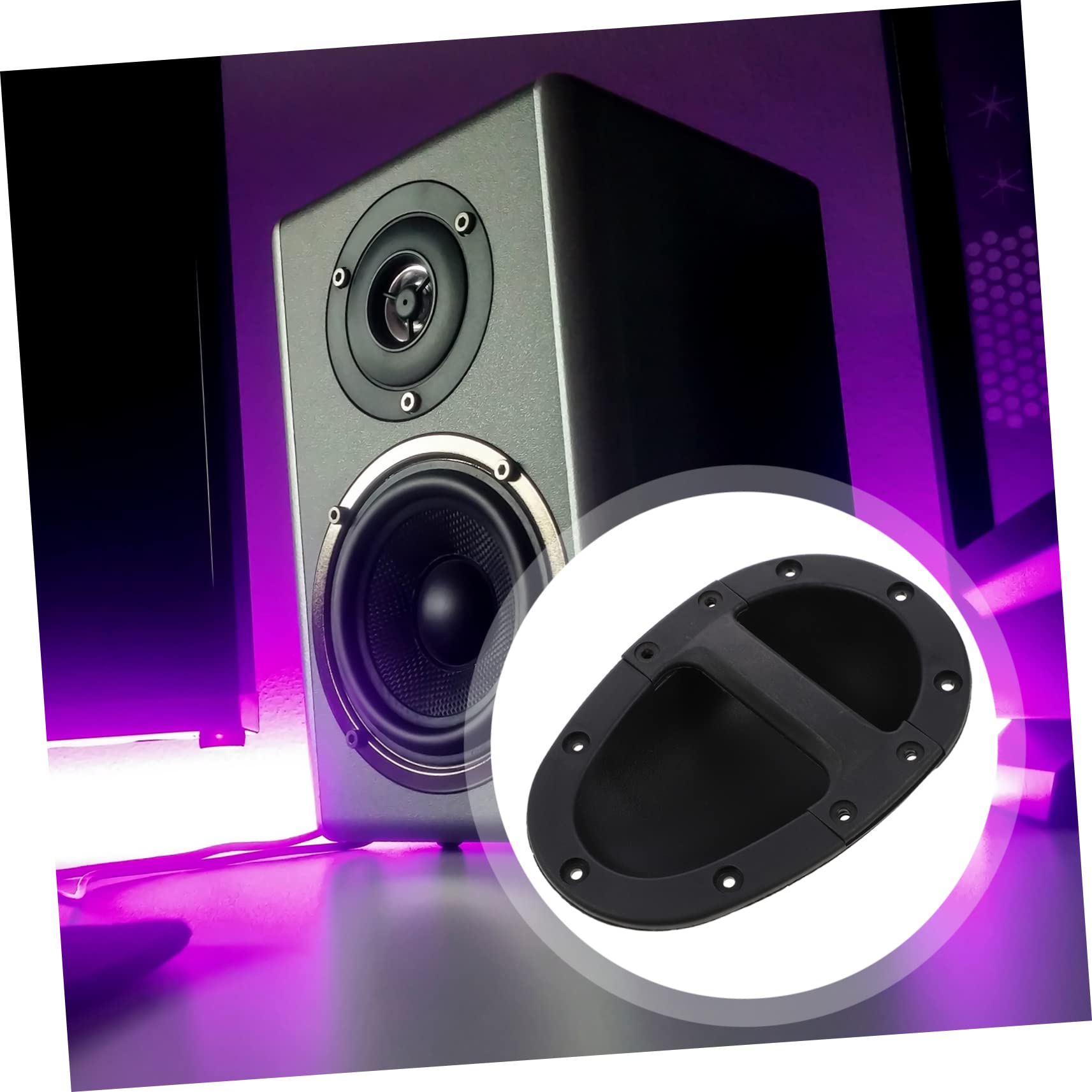 Angoily 2pcs Stage Speaker Handle Heavy-Duty Audio Cabinet Handle Abs Plastic for Speakers