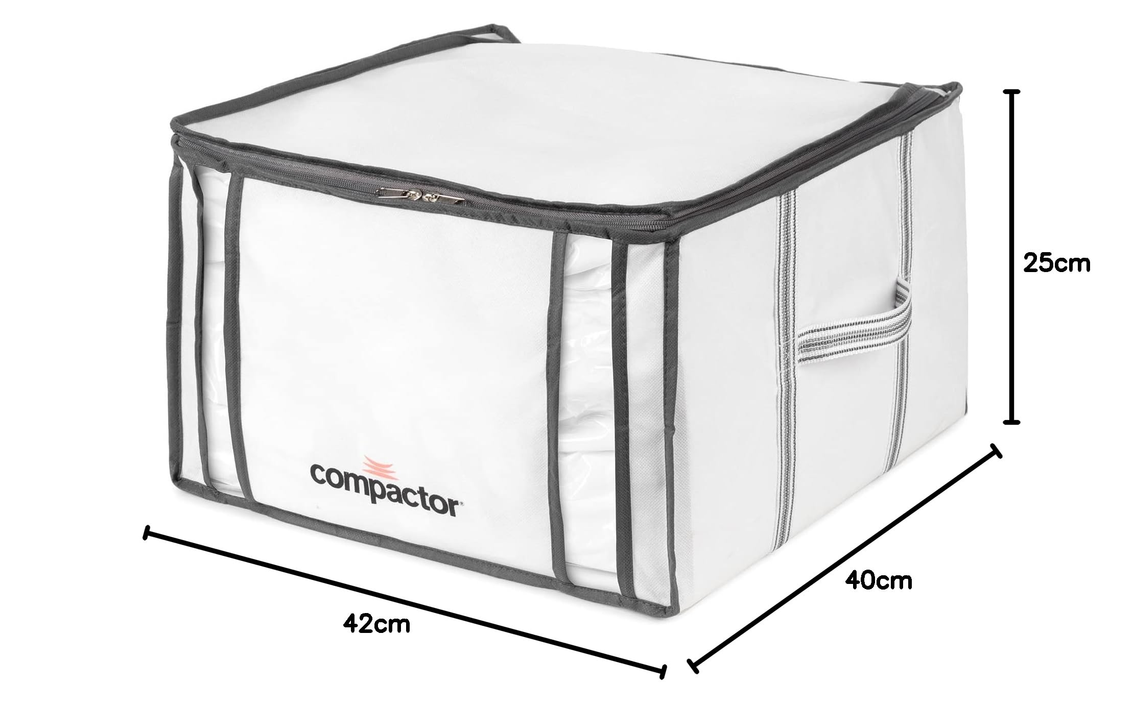 Compactor - Cajas almacenaje al vacío ropa, edredones, nórdicos, almohadas. Pack 3 Talla M. Organizador armario con bolsa al vacío ropa integrada, compresión con aspiradora. Ahorra espacio