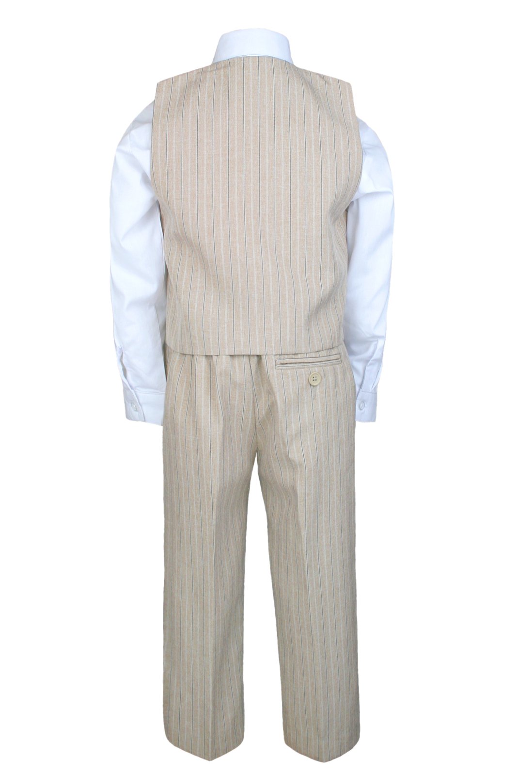 Unotux Baby Toddler Boy Recital Formal Wedding Party Tuxedo Suit Taupe Vest Set Sm-20 (Medium (6-12 Months))