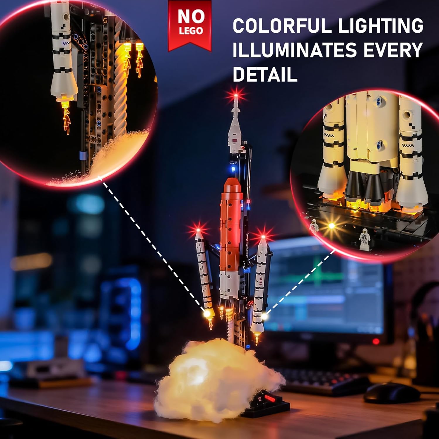BRIKSMAX 2.0 Light Kit Compatible with Lego Technic NASA Artemis Space Launch System Rocket 42221 Building Sets- Original LED Lighting Kits (Accessories Only) for Display, Gifts & Collectors