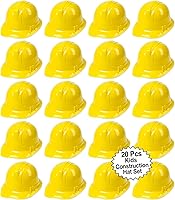 Vista 1 de AnapoliZ Sombreros duros de construcción de juguete 20 unidades. Sombrero de fiesta amarillo de plástico suave para niños Ingeniero infantil