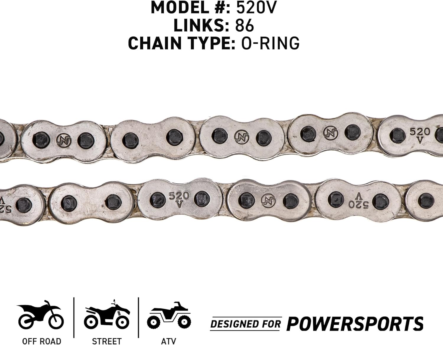 NICHE Drive Sprocket Chain Combo for Polaris Magnum 425 4X4 Front 12 Rear 36 Tooth 520V O-Ring 86 Links