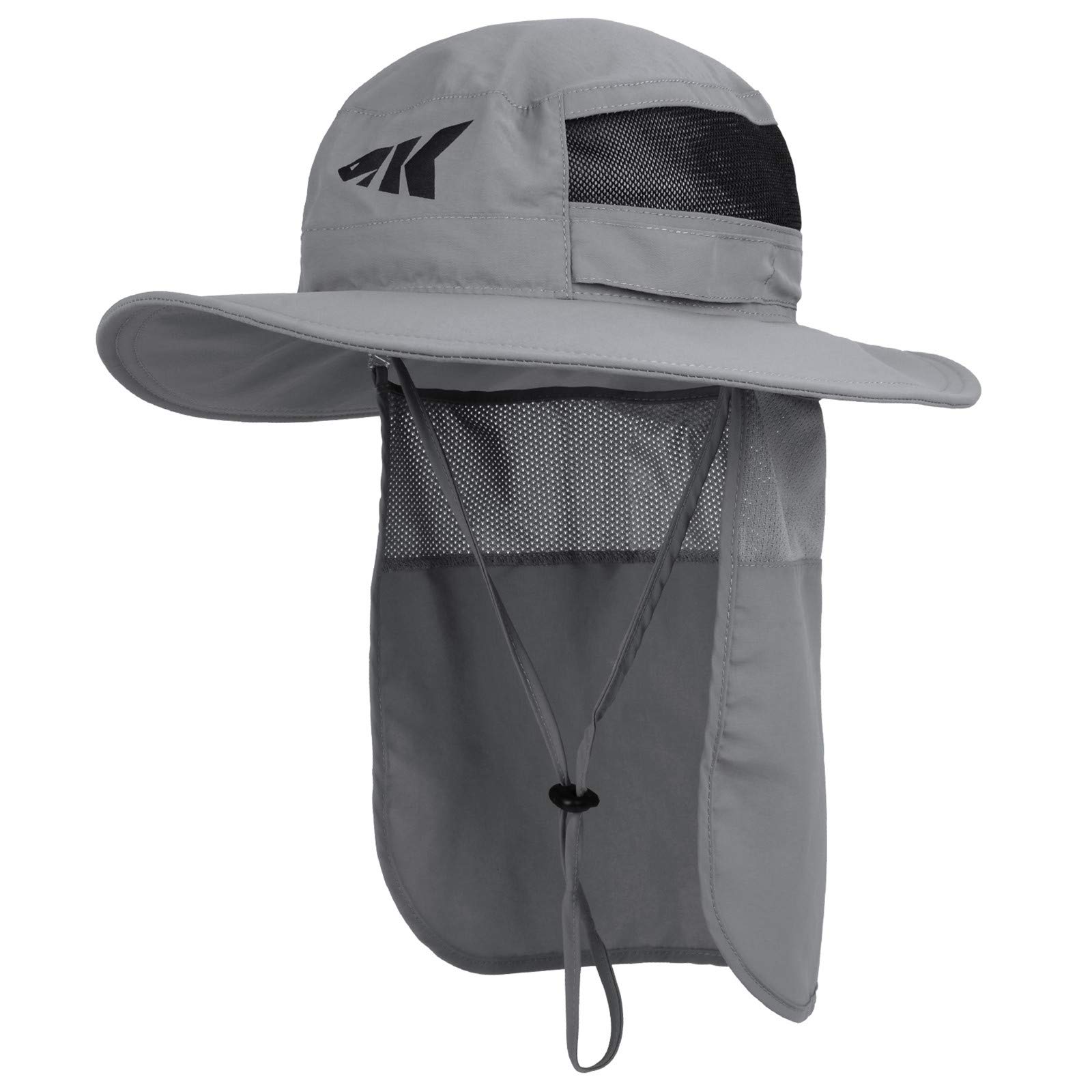 KastKingSol Armis UPF 50 Boonie Sun Hat with Removable Neck Shield– Sun Protection Hat, Fishing Hat, Beach & Hiking Hat, Paddling, Rowing, Kayaking(Gray)