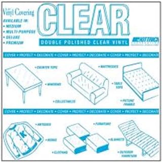 Magic Cover 12 Gauge Clear Vinyl Table Covering, Deluxe/25 yd