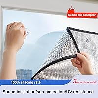 Vista 4 de Película aislante reflectante de papel de aluminio, película opaca de privacidad para ventanas de vidrio, bloqueo solar, control de calor, tinte