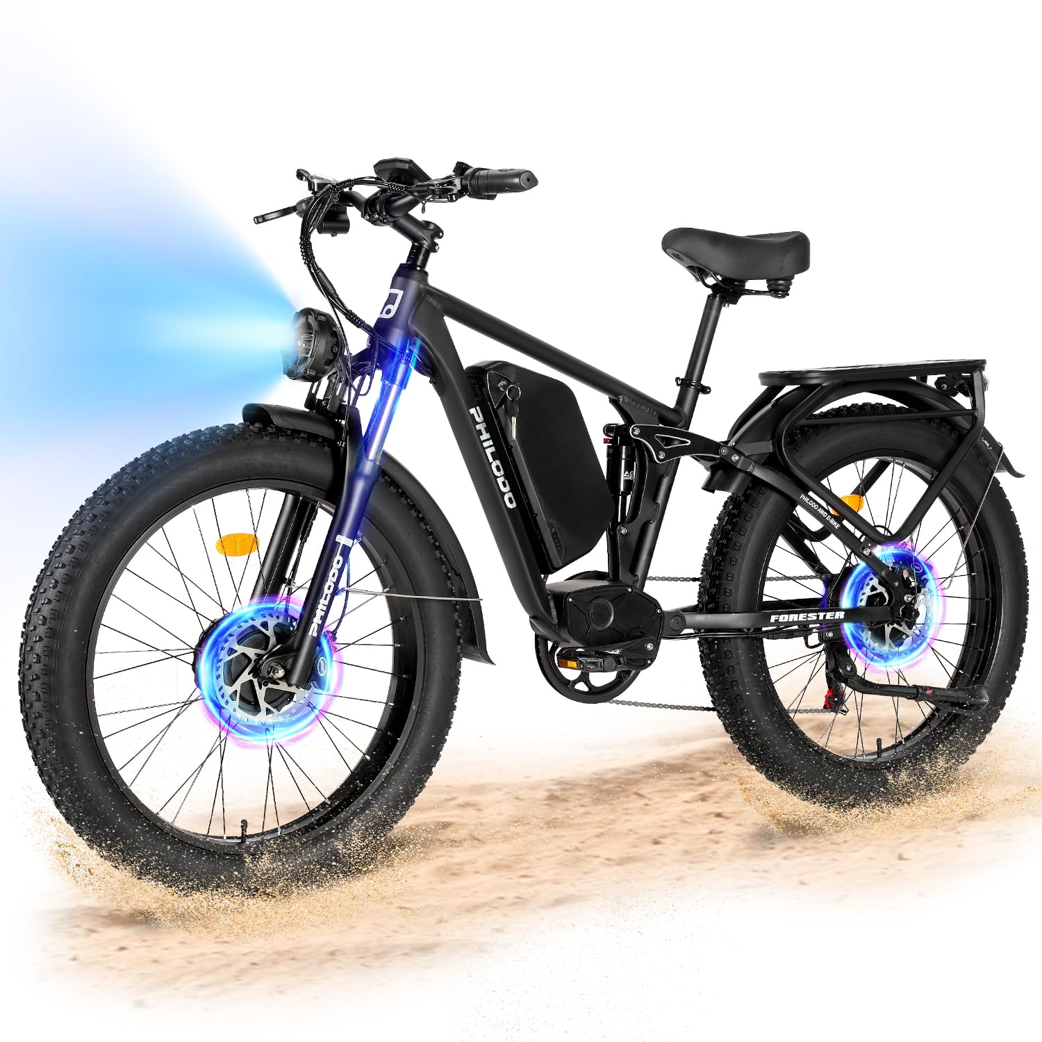 Amazon.com : PHILODO 60V Electric Bike for Adults 5000W Peak Dual