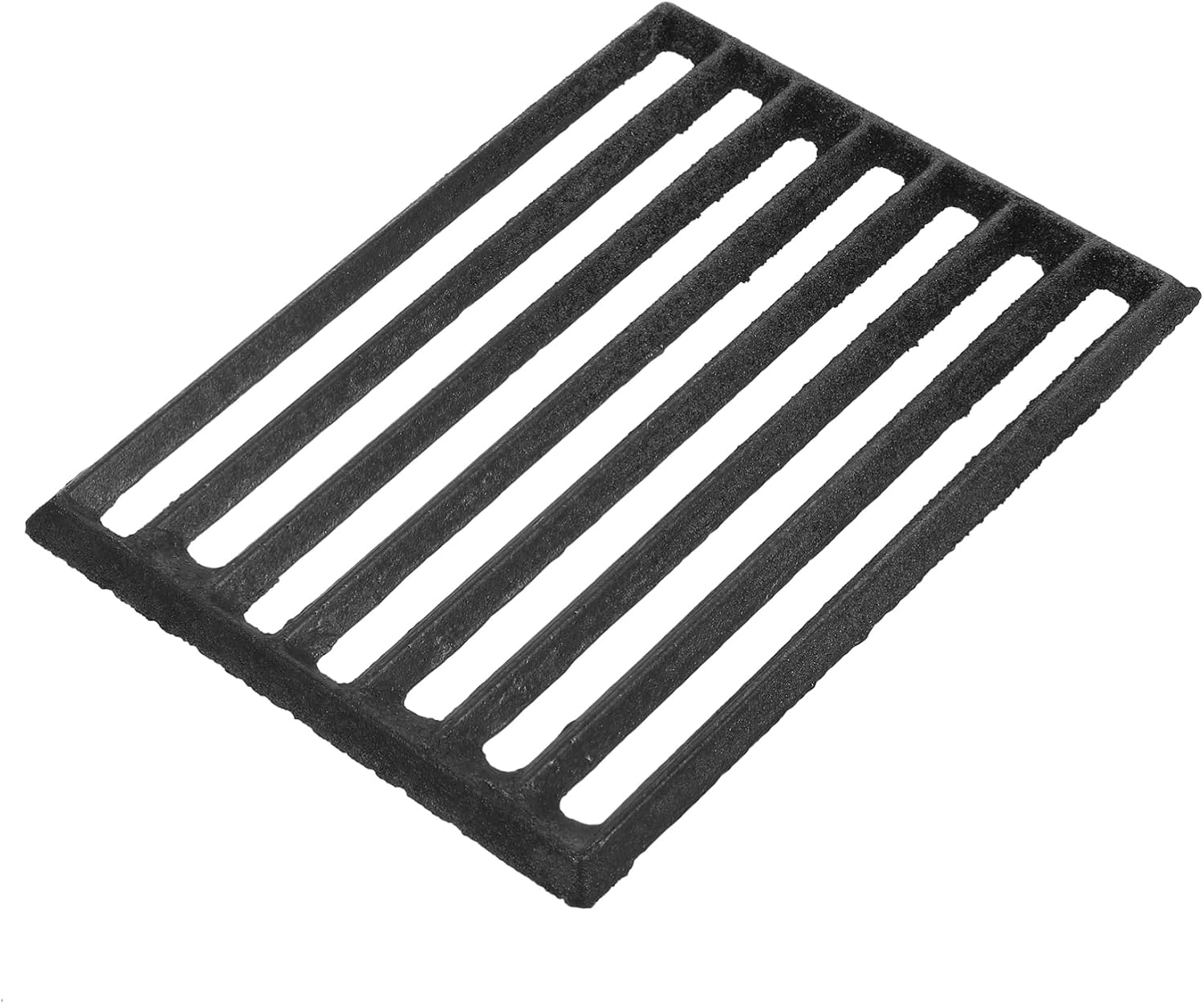 OUNONA Fireplace Grate for Outdoor Hearth Metal Fire Grate Channel Design Cast Iron Firewood Stove Accessory