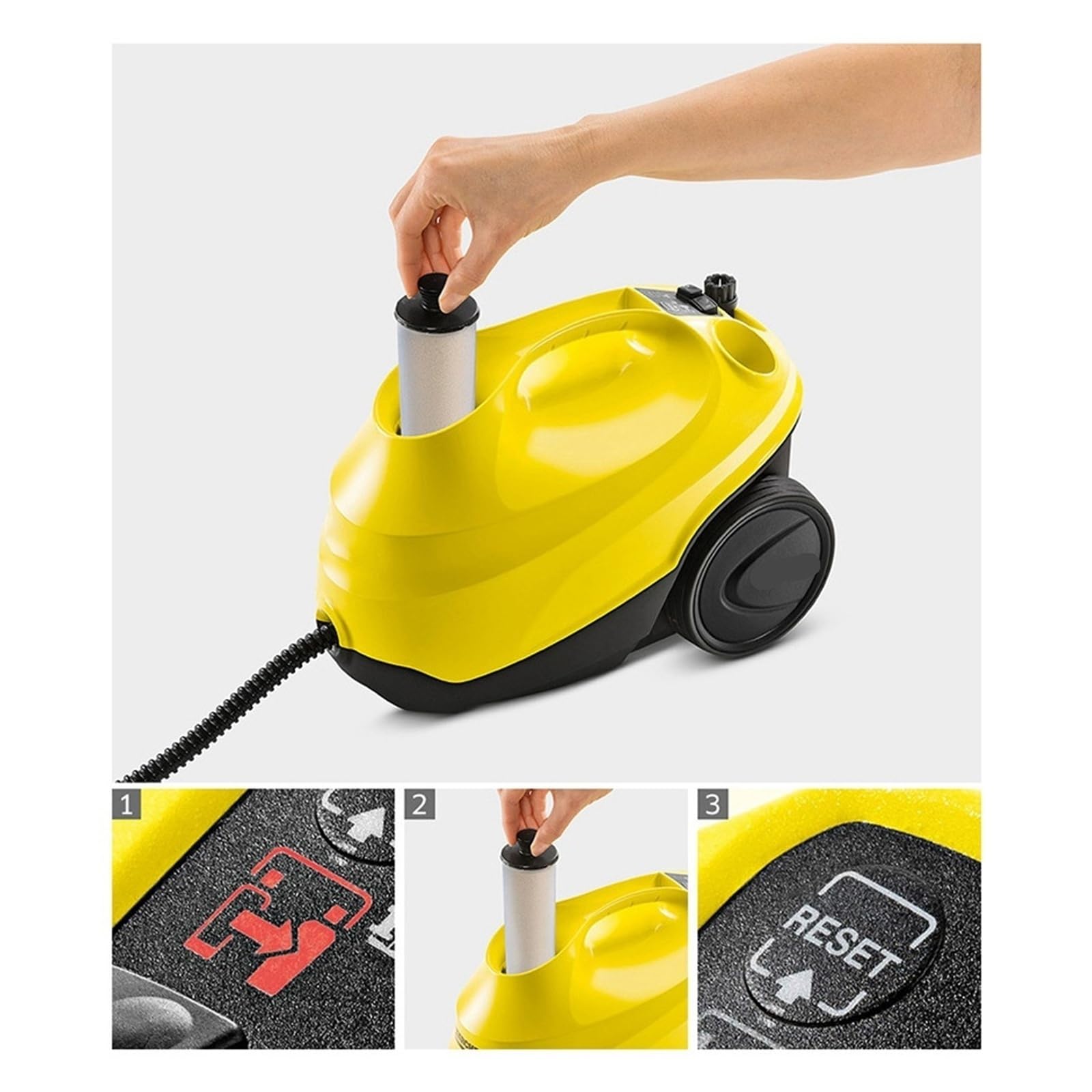 Compatible con limpiadores a Vapor Karcher SC2 y SC3. Paquete de 2 Cartuchos de Filtro descalcificadores de Agua. Kit de Mantenimiento Premium for Sistemas de Agua Limpia.