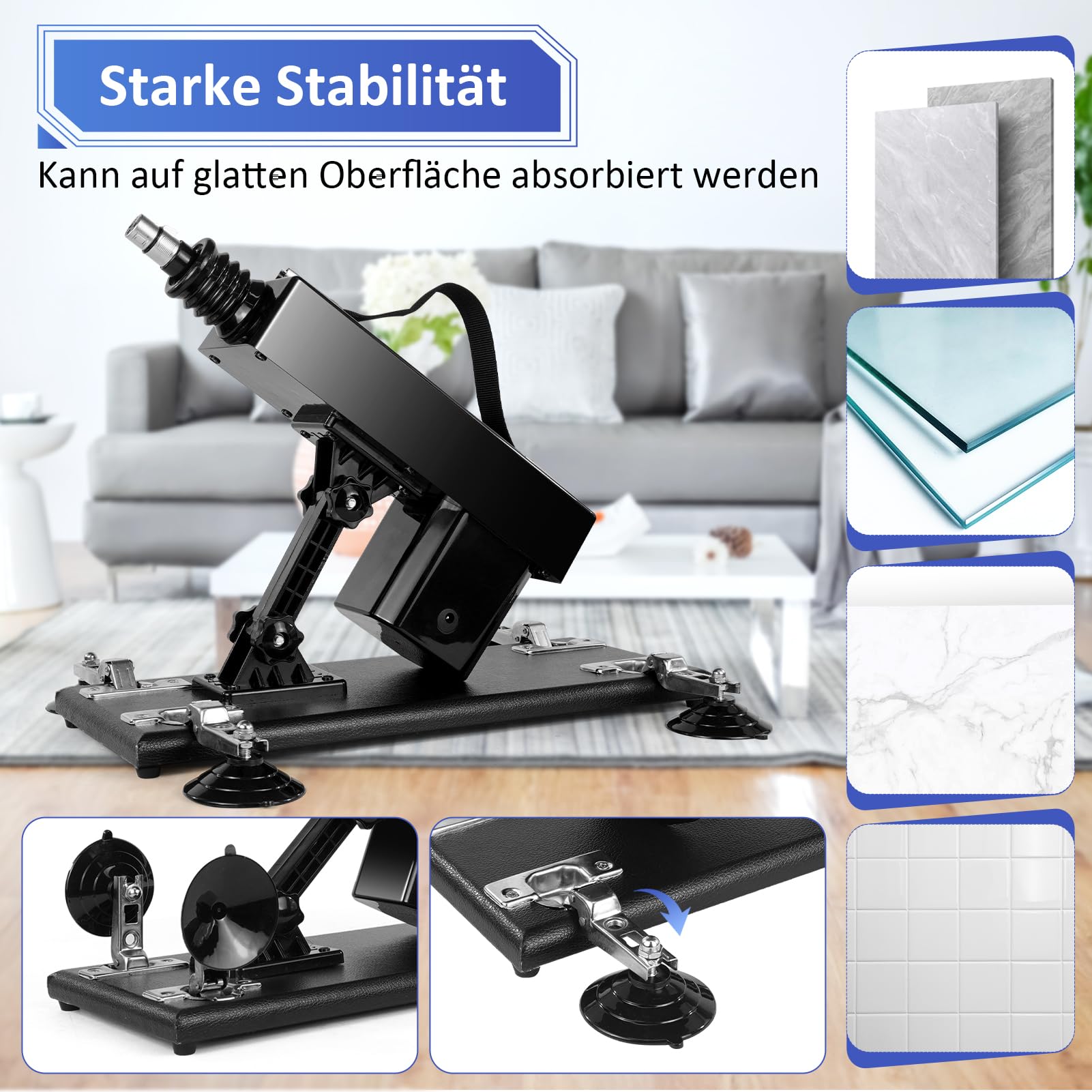 ANNGEOK Automatische Sexmaschine mit Dildo Zubehör für Mann und Frau, Fickmaschine 3 XLR-Stecker Liebesmaschine Sexspielzeug Maschinen (Aseu-003)