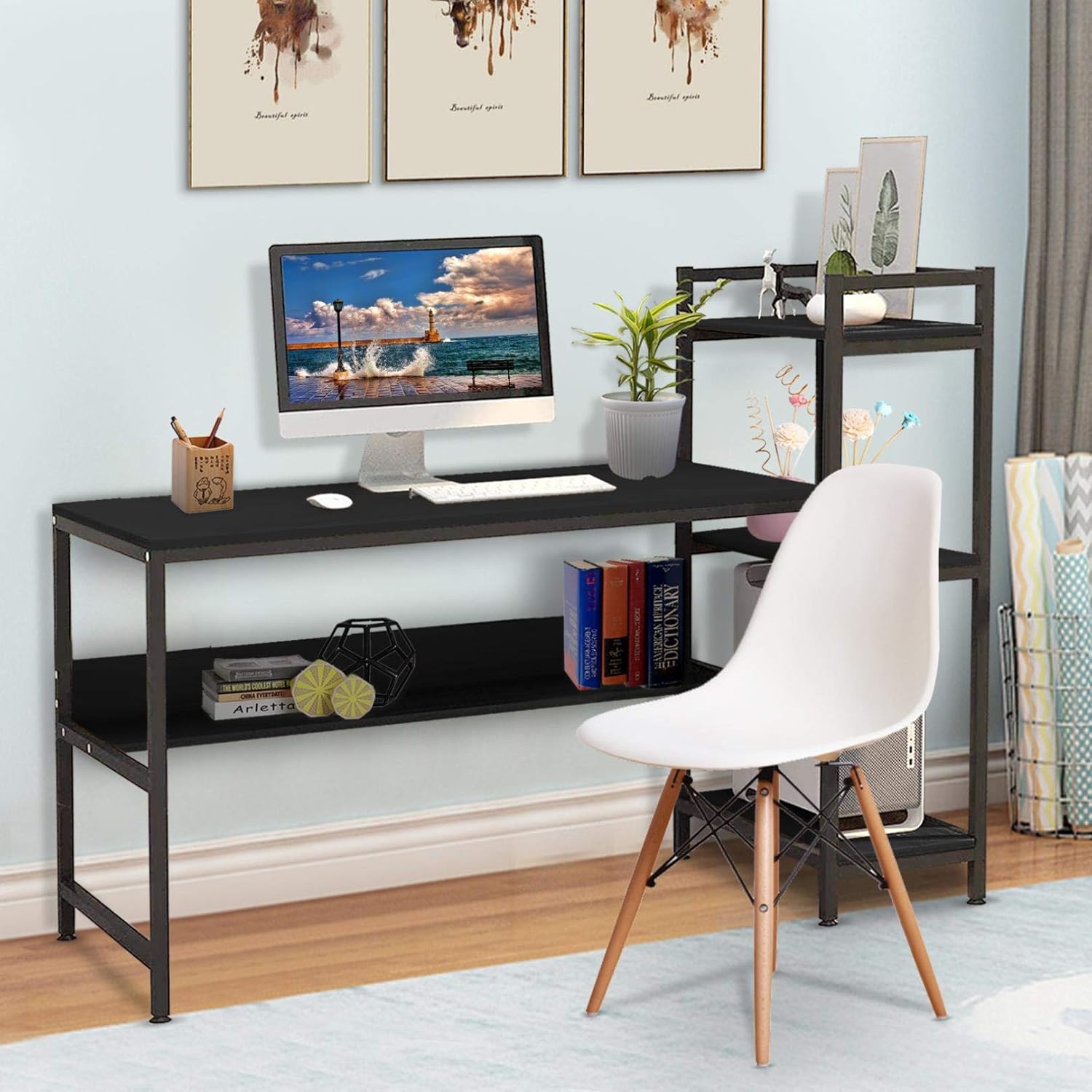 Aimik US Stock Modern Minimalist Corner Computer Desk with