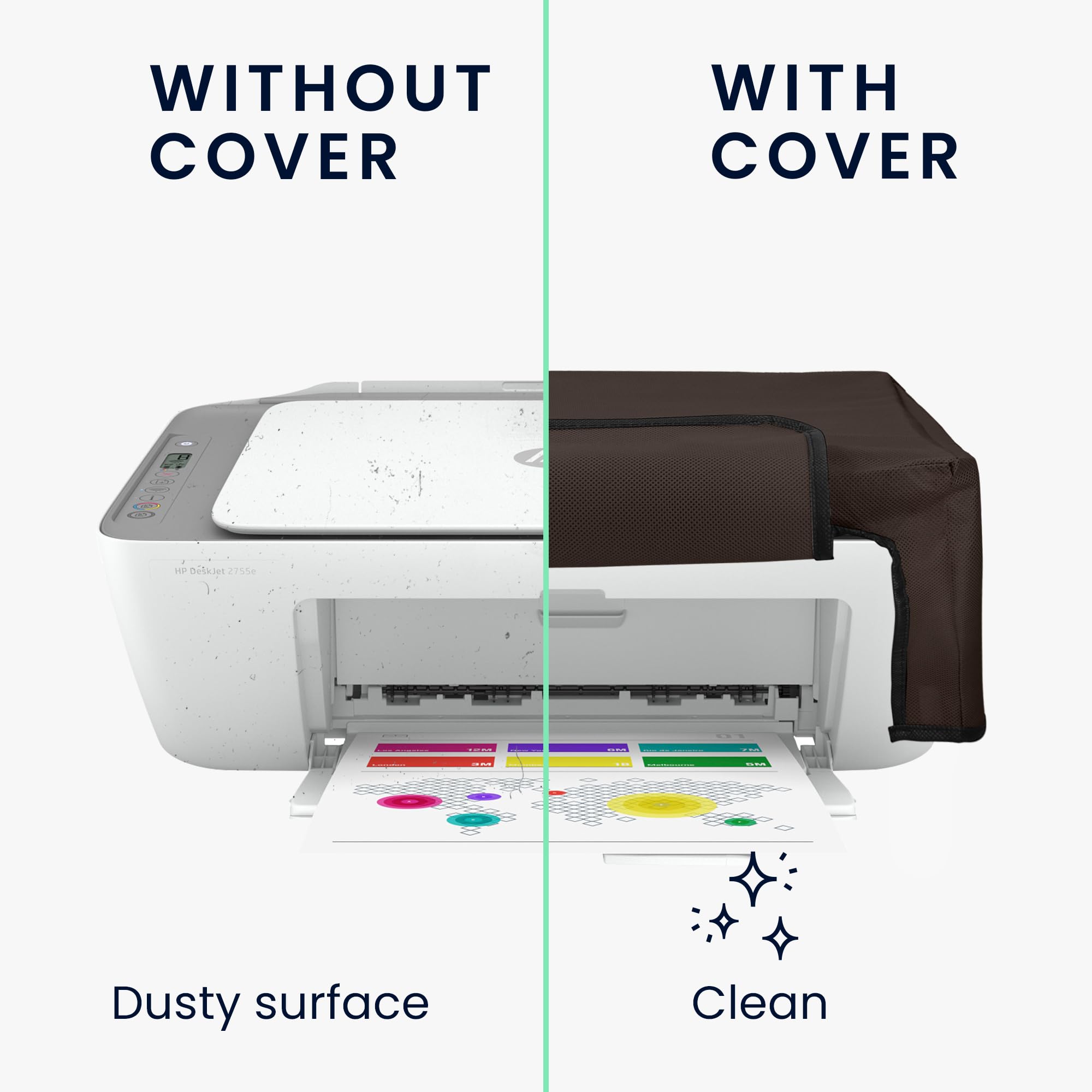HP DeskJet 2755e Housse de protection kwmobile chocolat