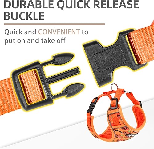 Miniatura 10 de PUPTECK Juego de arnés y correa para perros pequeños, antitirones, malla suave, reflectante por la noche, gris, S