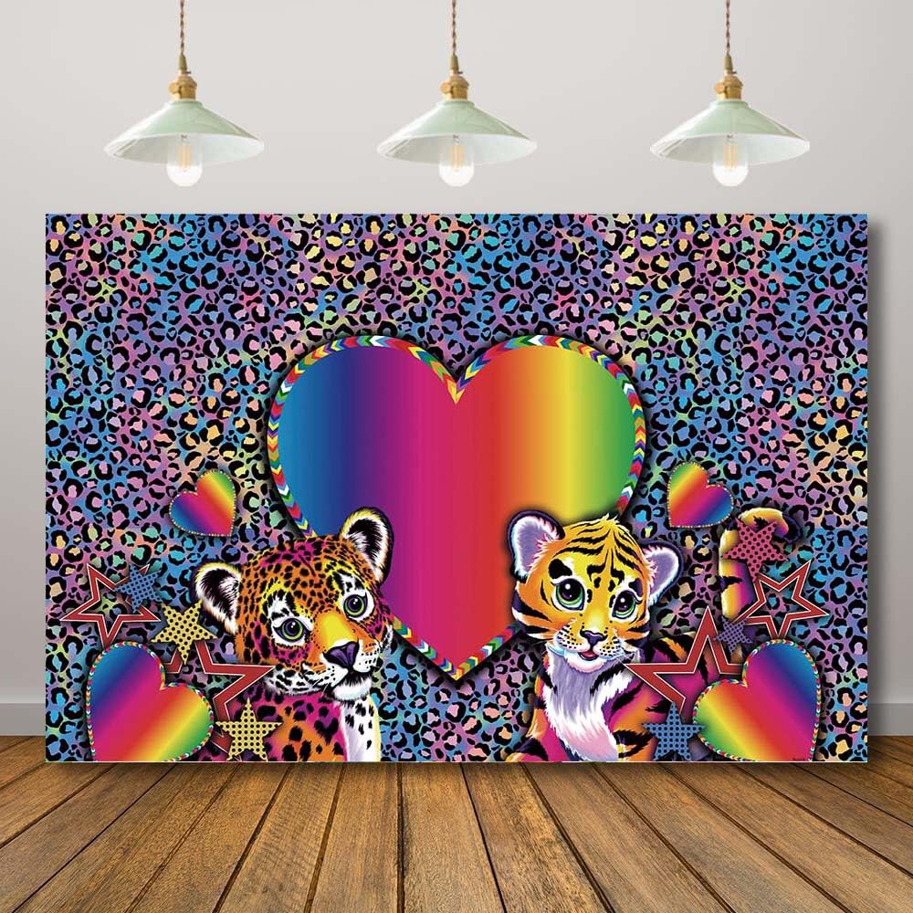 Rcoaror Y2k Leopard Print Backdrop for Photography Cheetah Tiger Birthday Party Background 2000s Baby Shower 90s Gender Reveal Decorations Cool