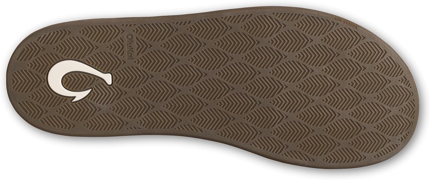 OLUKAI Hamani Hulu Men's Wool Mule Slippers, Soft & Comfortable Slippers with Premium Materials, Sheepskin Shearling & Italian Felt, All-Day Wear