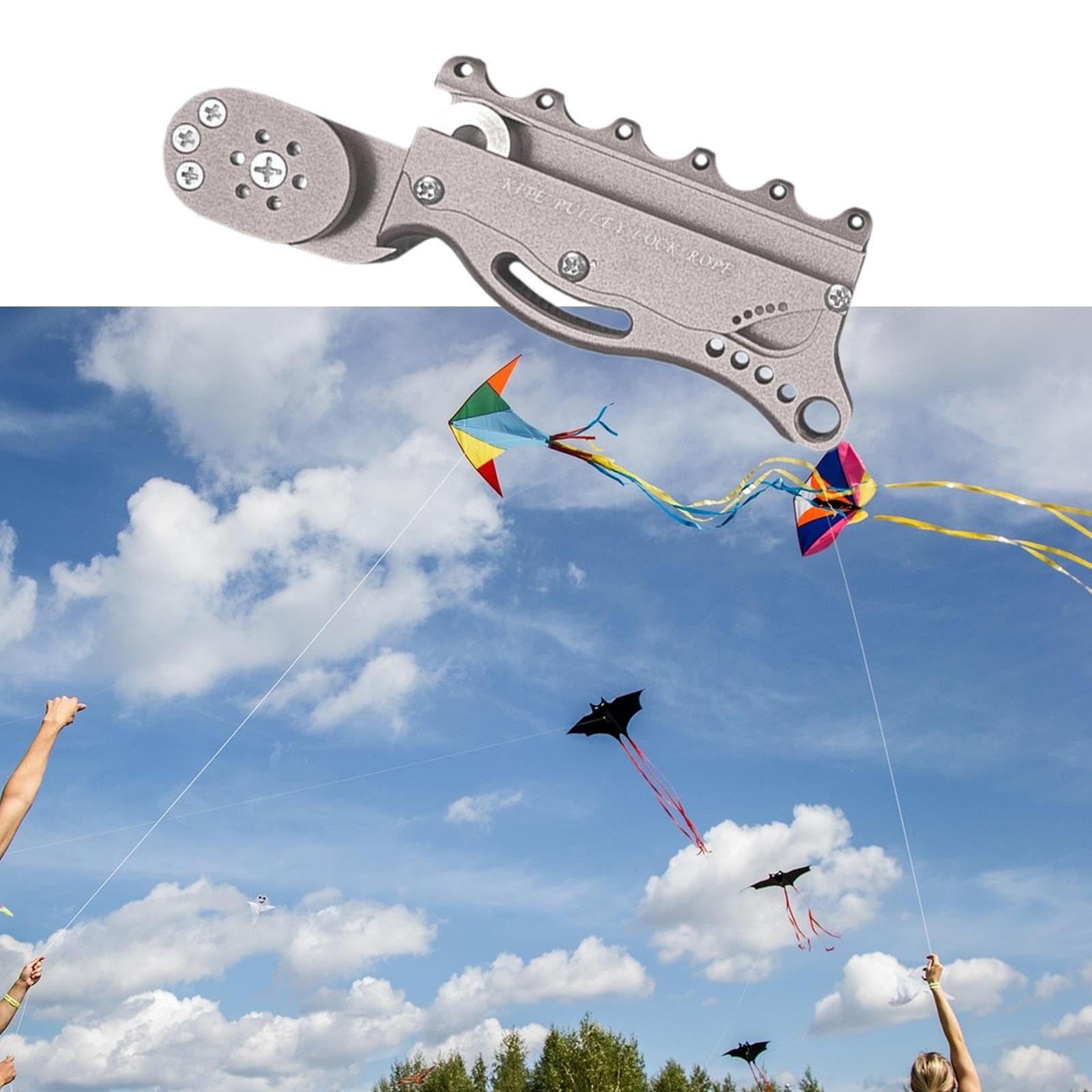 Kite Puller para Enrollar y Soltar Línea de Cometa Tensador Eficiente Bloqueador de Cuerda y Accesorio Compacto Adecuado para Adultos y Niños en