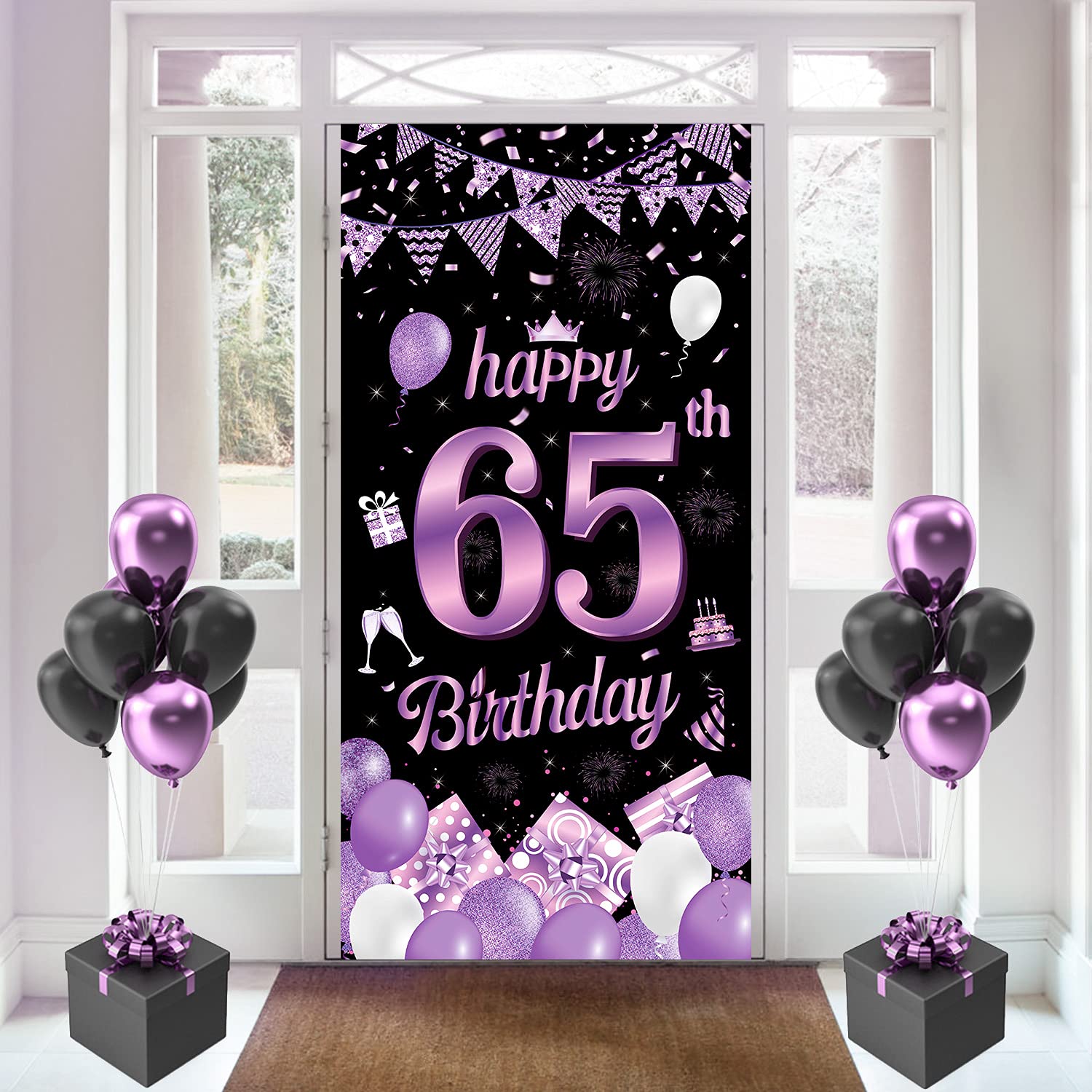 Bannière Anniversaire 65 Ans "Légendaire Depuis 1965" - Guirlande Dorée à Paillettes, 1.9m, Décoration Fête - 8