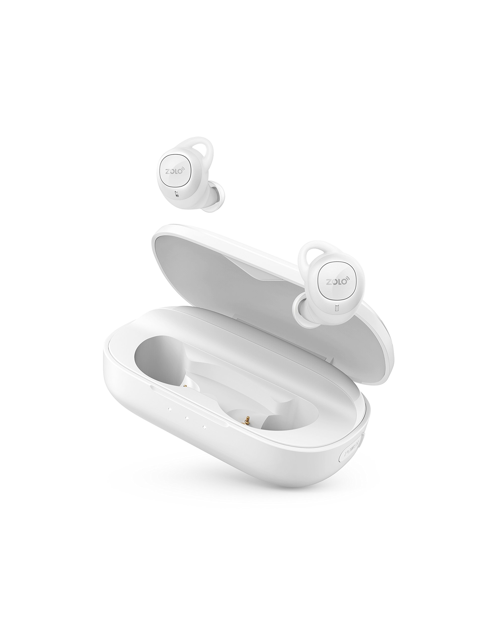 Zolo Liberty+ Total-Wireless Bluetooth Truly In Ear Earbuds, With Graphene Driver Technology And 48 Hours Battery Life, Sweatproof With Mic (White)