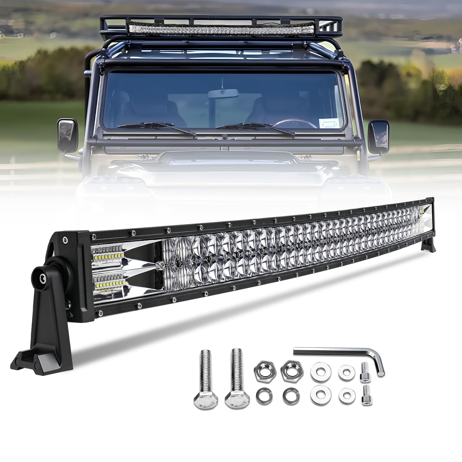 CO LIGHT 42" Light bar Auto 140W 25000LM led Balken 12v/24V Flutlicht Fokussierlicht Mischlicht 450M IP68 Geeignet für landwirtschaftliche Traktoren, 4x4 Fahrzeuge, Lastwagen und Wohnwagen