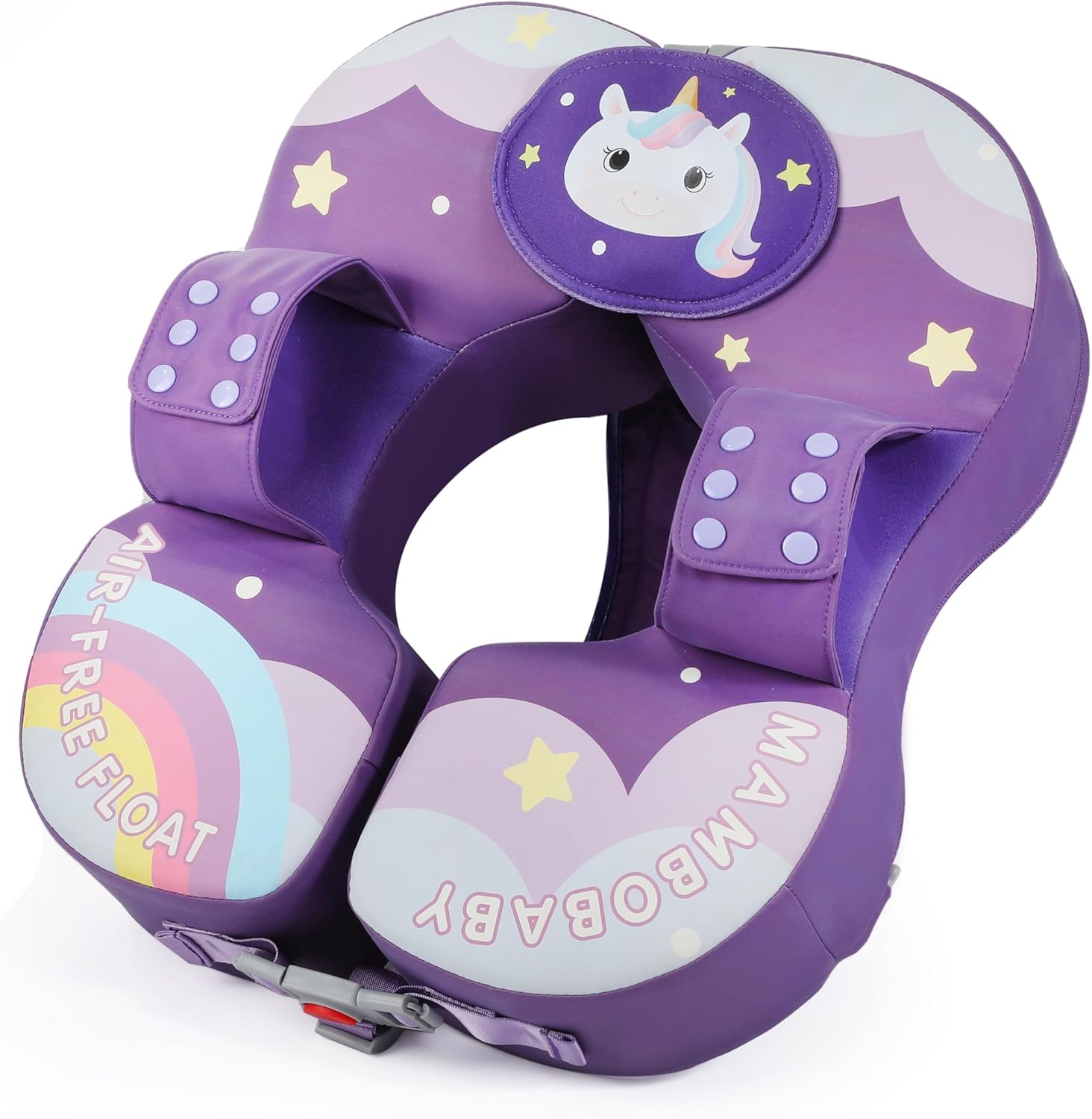 Mambobaby Arm Float & Shoulder Floaties, Non-Inflatable Toddler Swim Pool Floats with Thickened Core, Skin-Friendly, Water Wings with Adjustable Chest & Arm Fit for Boys & Girls 8M - 4Y