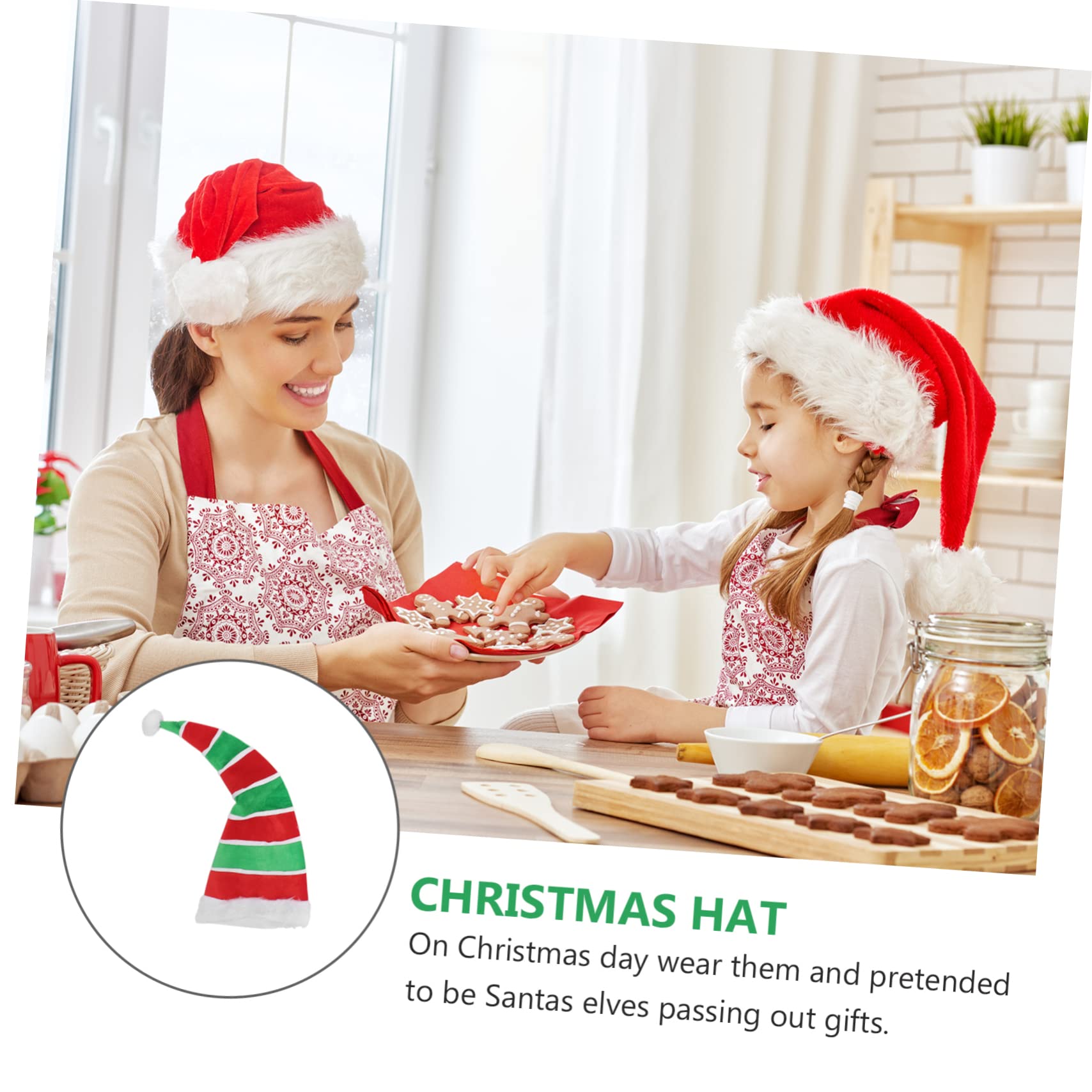 ibasenice 2pezzi Cappello da Elfo di Natale Cappello da Elfo per Feste di Natale per Adulti per Cosplay per Feste