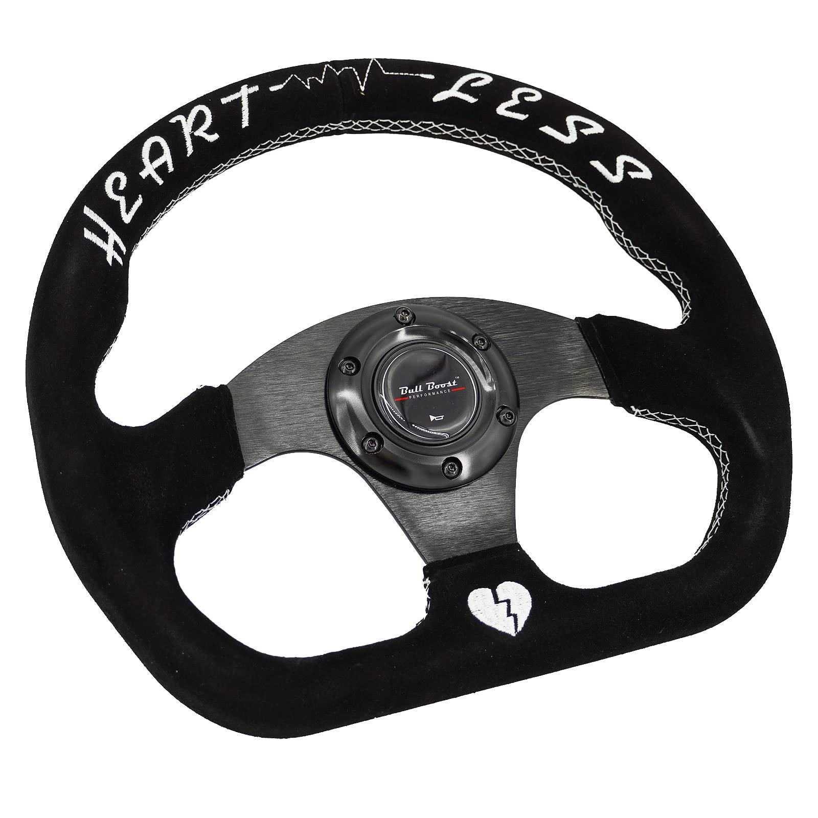 Performance Steering Wheel Flat Quadro 6 Bolt For JDM Sport Racing Steering Wheel Suede Heartbreak
