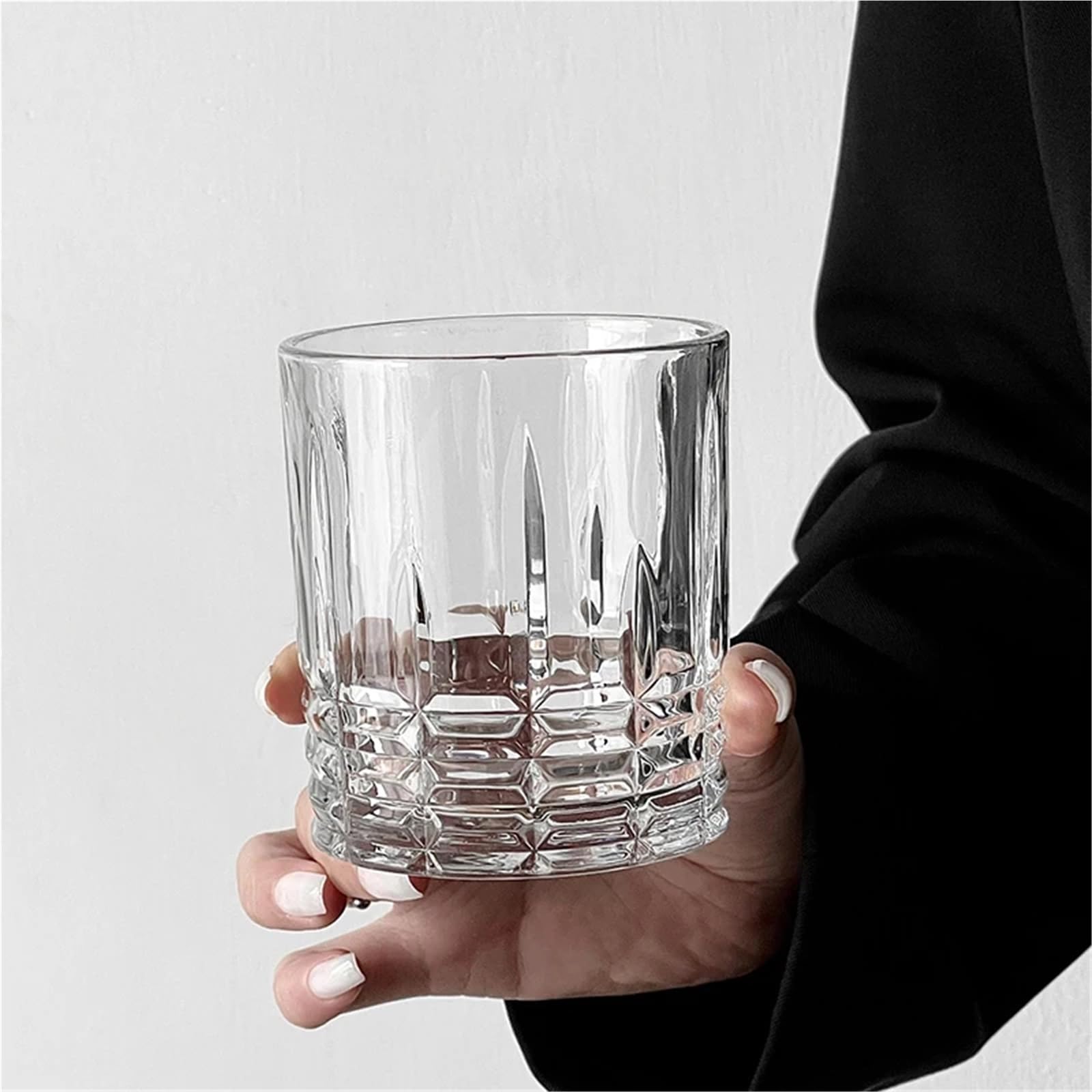 Kristallgläser Weingläser, moderne Whisky-Tasse, Saft, Milch, Cocktail, Trinkgläser, Trinkgeschirr, Haushalt, Party, transparente Tassen(400ml)