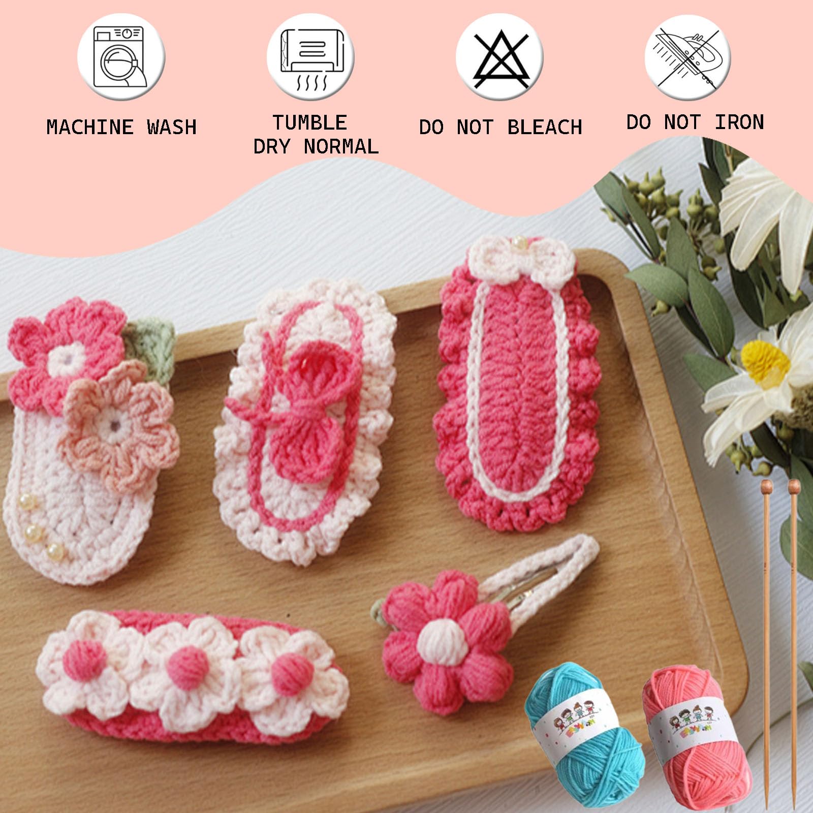 YREYBN 12pcs Knitting Kit, Beginners Adults Children Knitting Set, Dishcloth Knitting Kit - Image 4