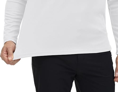 Miniatura 7 de Rdruko Polo para hombre con bolsillo manga larga secado rápido para golf para exteriores con cuello