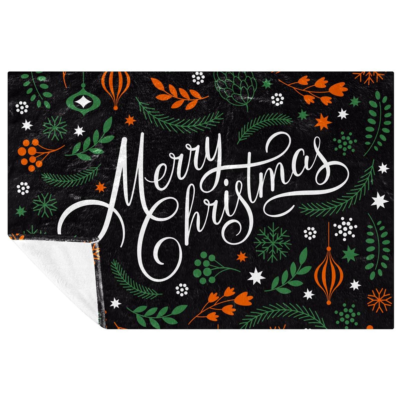 Couverture douce motif de Noël plaid haut de gamme chaud pour lit 150x100