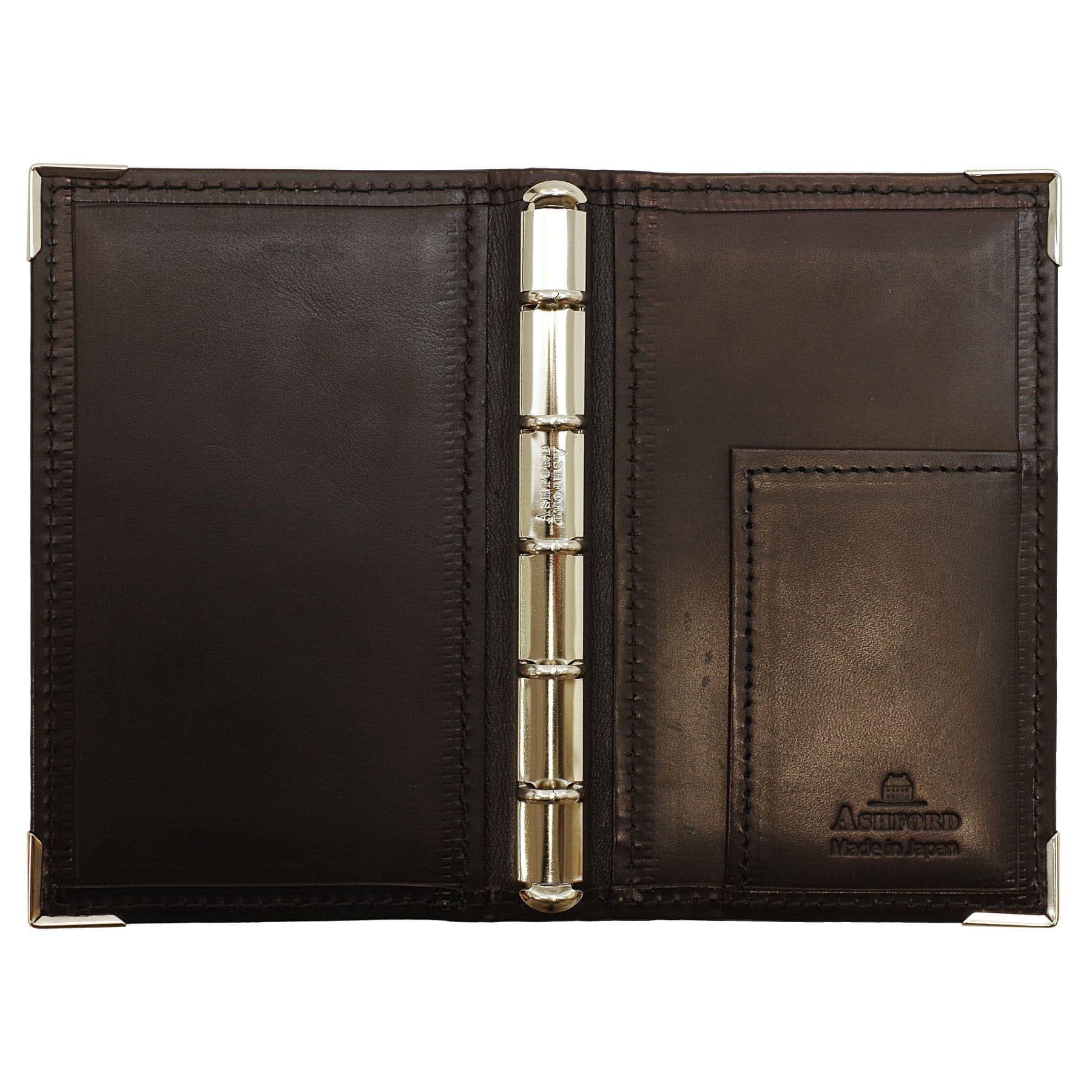 ASHFORD A5 リング式ファイル 黒　システム手帳 ASHFORD A5 リング式ファイル 黒 システム手帳