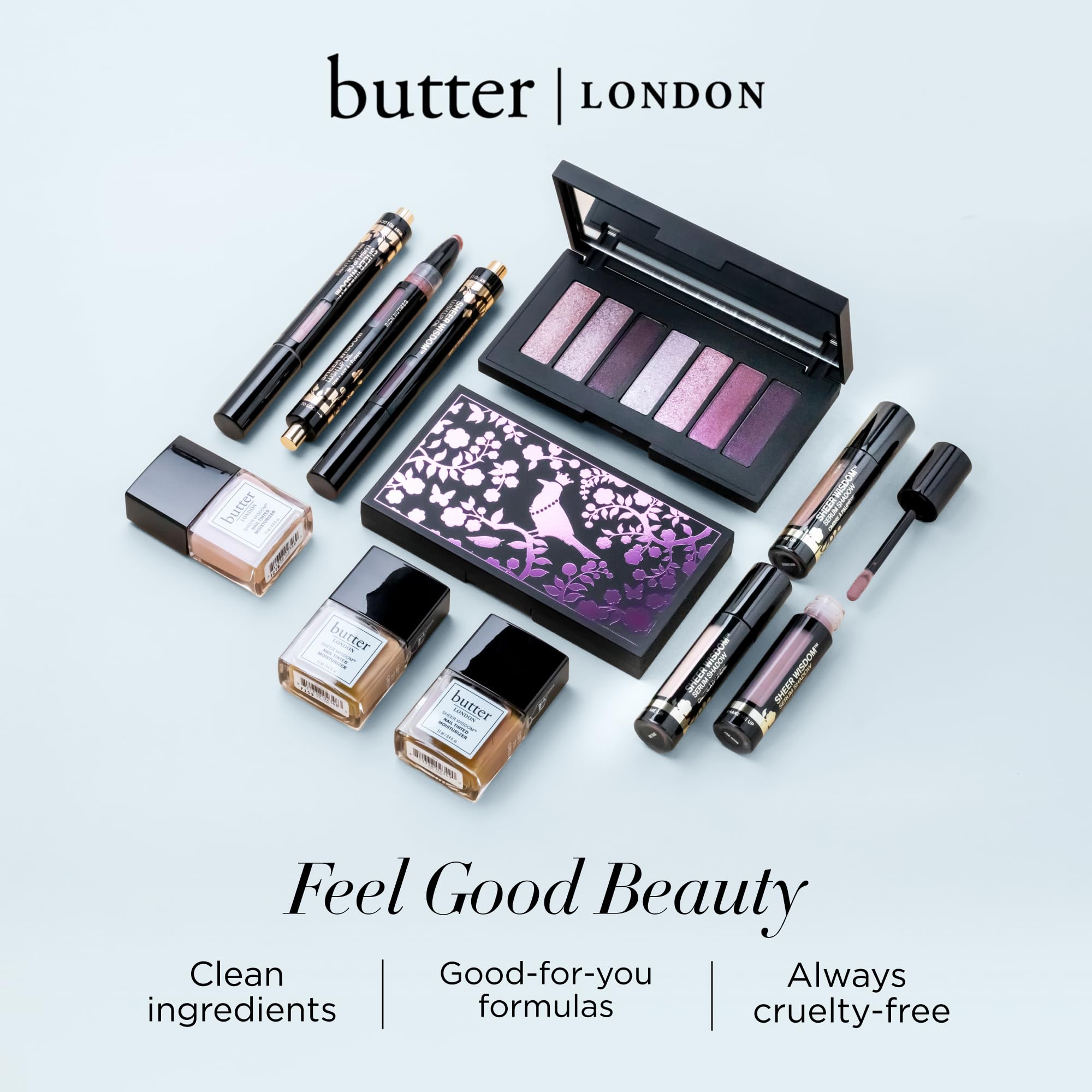 Butter London Glazen Smooth Silk Shadow Palette - Mauves for Women 0.35 oz Eye Shadow