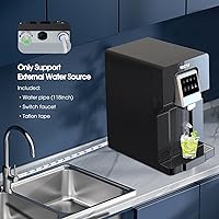 Vista 3 de VECYS Enfriador de agua sin botella con máquina de hielo, producción diaria de hielo de 18 libras para uso en autocaravanas y encimeras domésticas