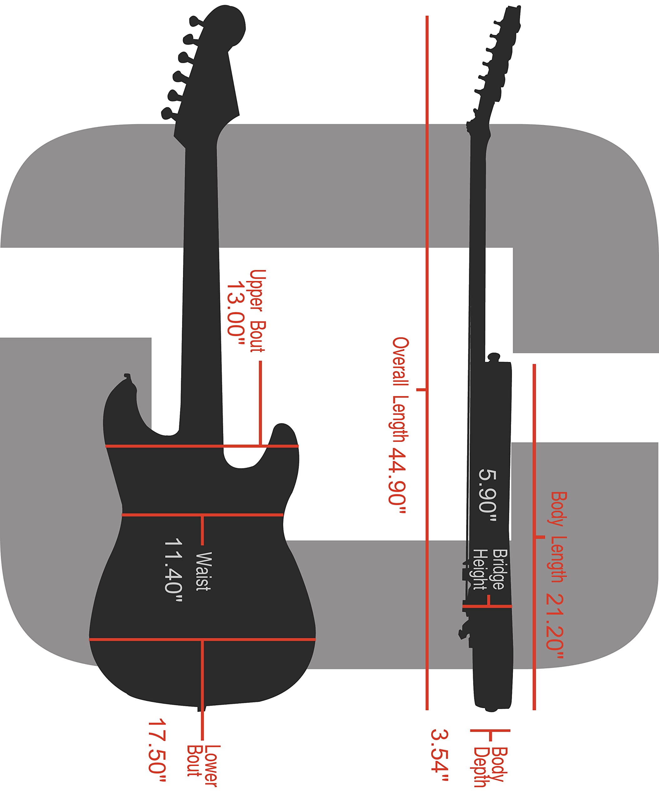 Crossrock Custodia per chitarra acustica in fibra di vetro