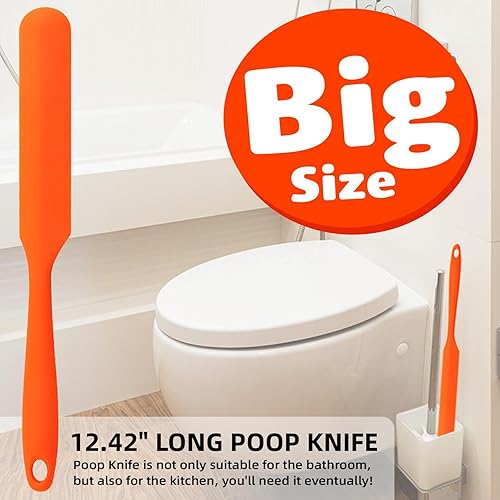 Miniatura 4 de Cuchillo Big Poop para regalo de broma, cuchillo cortador de excrementos de 12.42 pulgadas de largo, bromas de silicona, divertidos regalos de broma
