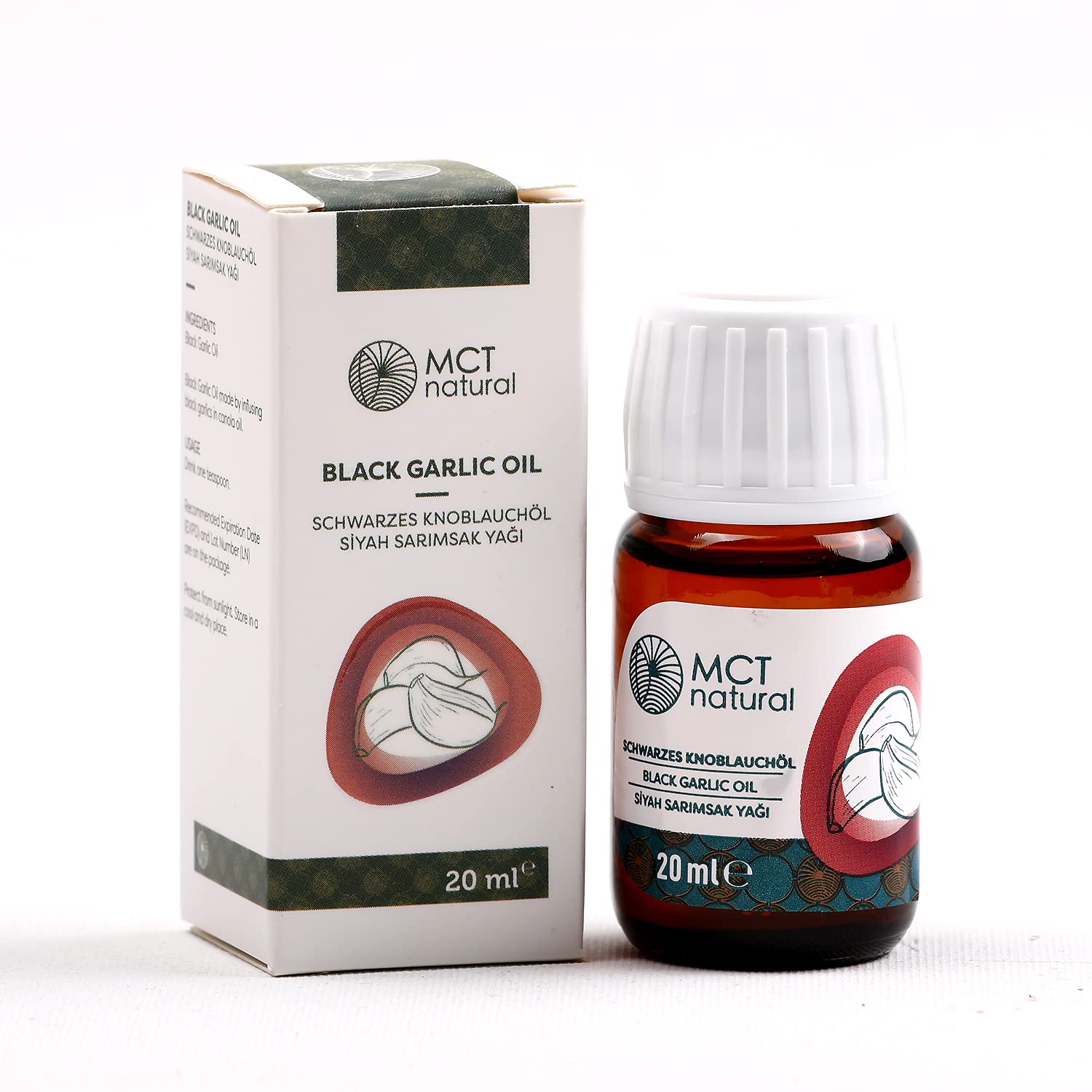 MCT natural Black Garlic Oil 20 ml 100% Pure Natural Oil Natural Cosmetics Hair Oil & Hair Loss