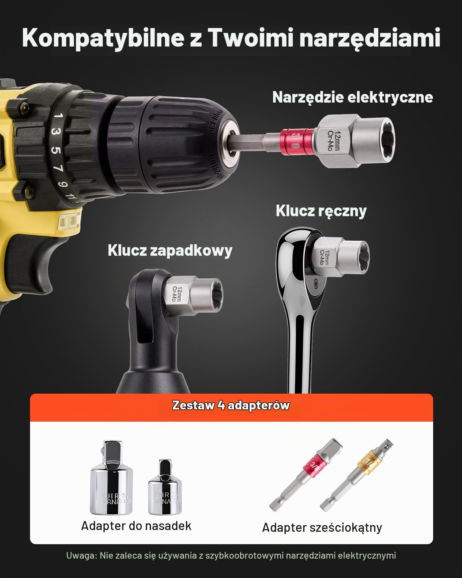 VEVOR 29-częściowy zestaw wykrętaków do śrub i nakrętek, 6 mm do 10 mm, 13/32" do 3/4", zestaw kluczy nasadowych ze stali CR-MO z walizką do przechowywania, nakrętka do usuwania