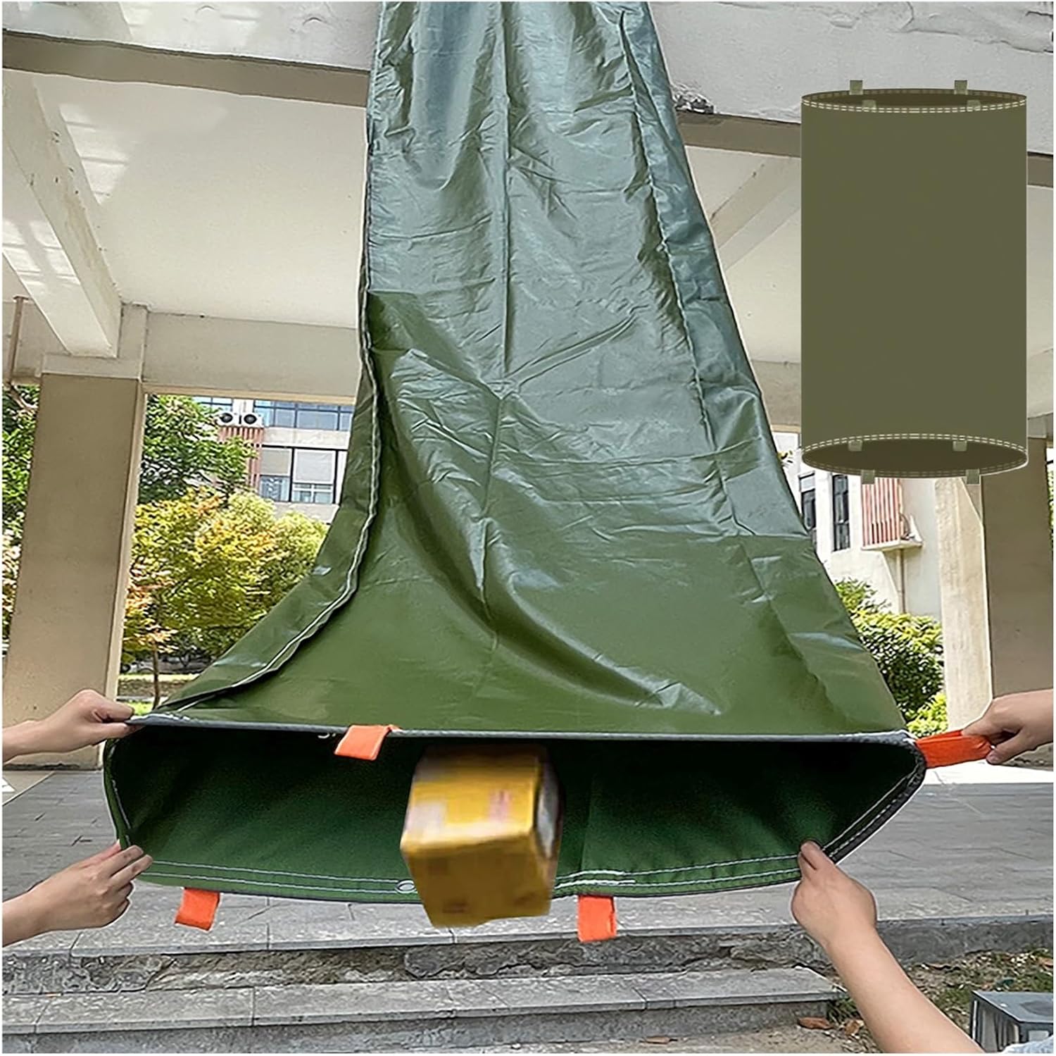 20m Tarpaulin Unloading Chute, Anti-Fall Canvas Slide for C Transport, Heavy-Duty Load and Unload Solution, Efficient Cargo Handling, Durable and Weather-Resistant