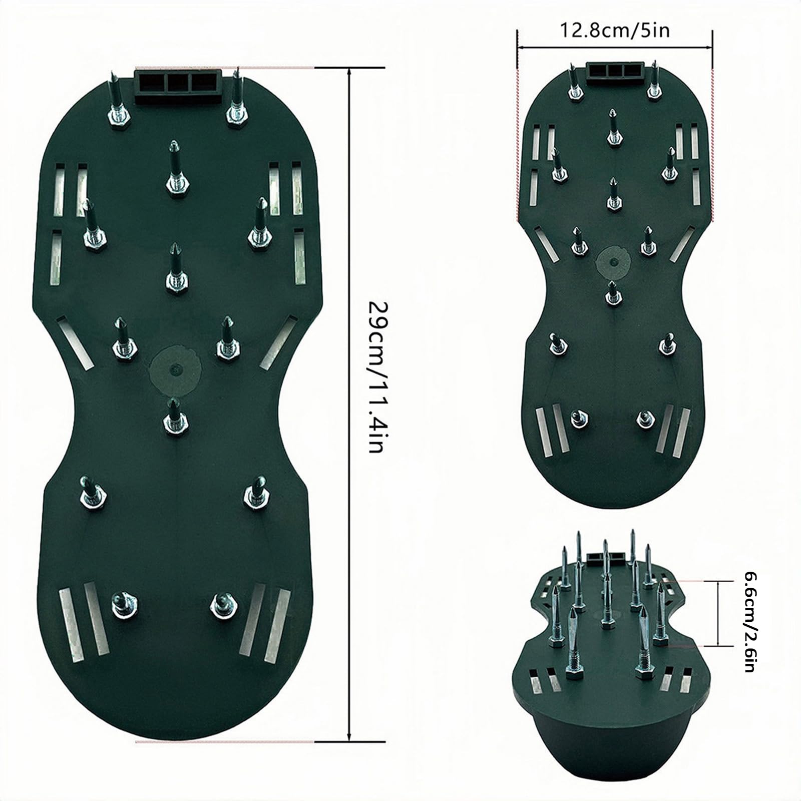 1 Par De Zapatos Aireadores para Césped, Herramienta Aireadora, con Correas Ajustables con Resorte/Puntas, Premontadas, para Airear Patios Y Jardines