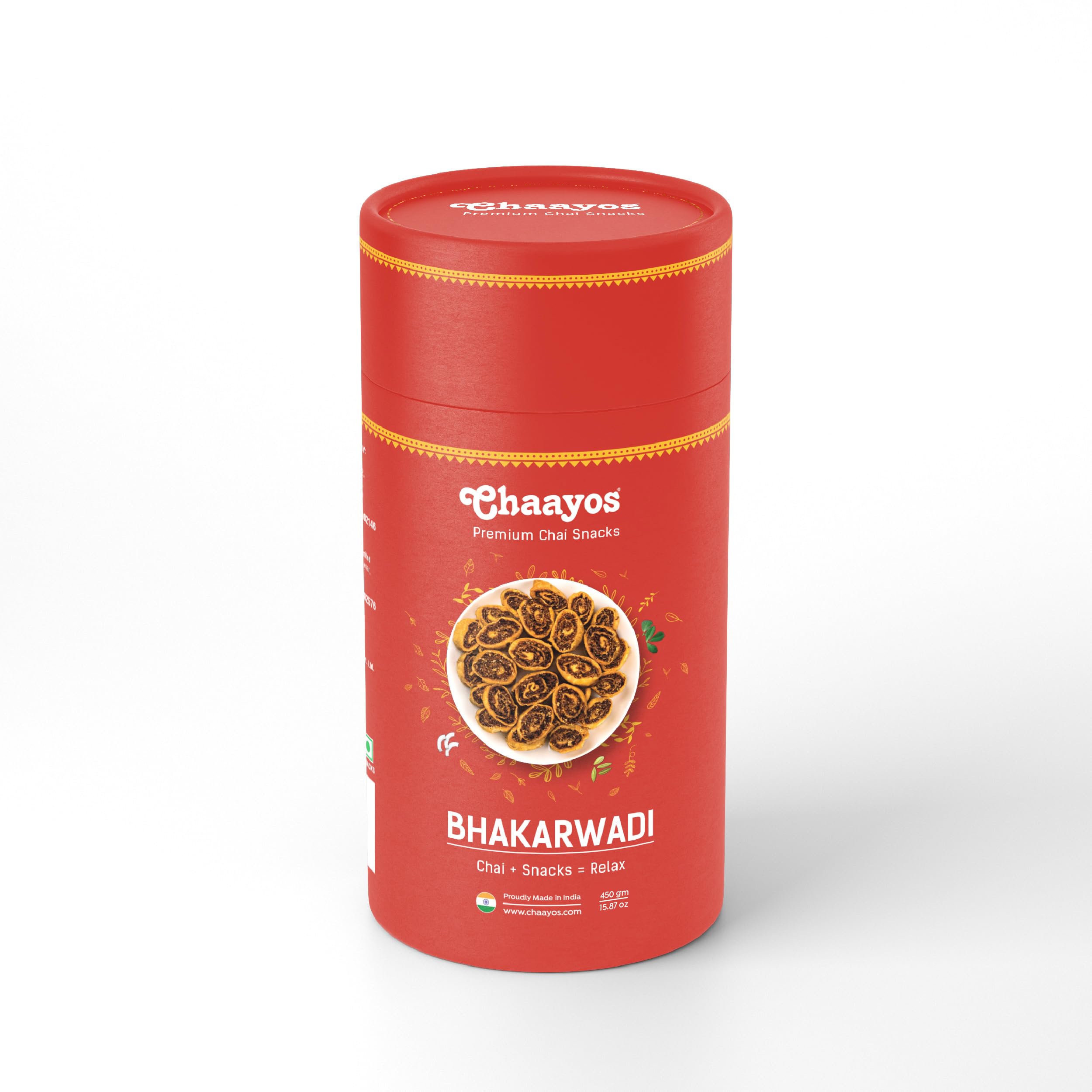 Chaayos Bhakarwadi (450g Pack) | Chai Time Snack | Ready to Eat Bhakarwadi Snacks | Mini Bhakarwadi | Indian Namkeen Nashta | Authentic Regional Preparation | Traditional Indian Snacks | Party Snacks (B098T89PHP) Amazon Price History, Amazon Price Tracker