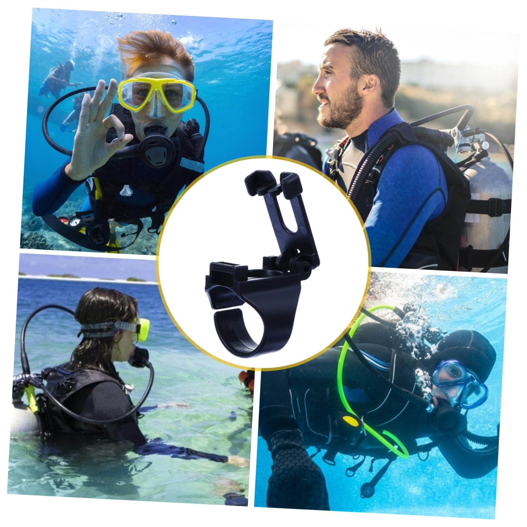 balacoo Dive Clip Set 10pcs Silicone Buckle Mask Retainer Holder for Scuba Diving