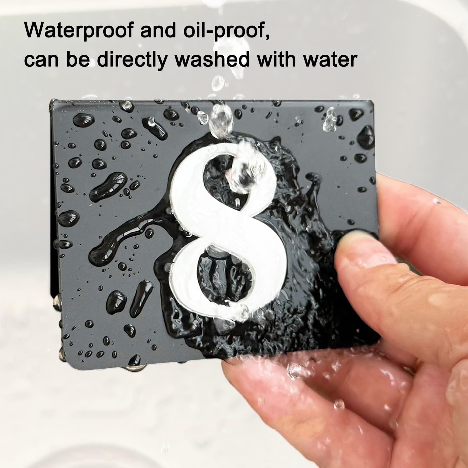Karty z numerami stolików, Akrylowe dwustronne numery stołów 3D Stojak na namiot Wielokolorowy 8,5 x 6,5 cm Opakowania po 10 20 30 40 50(Transparent,1-10)