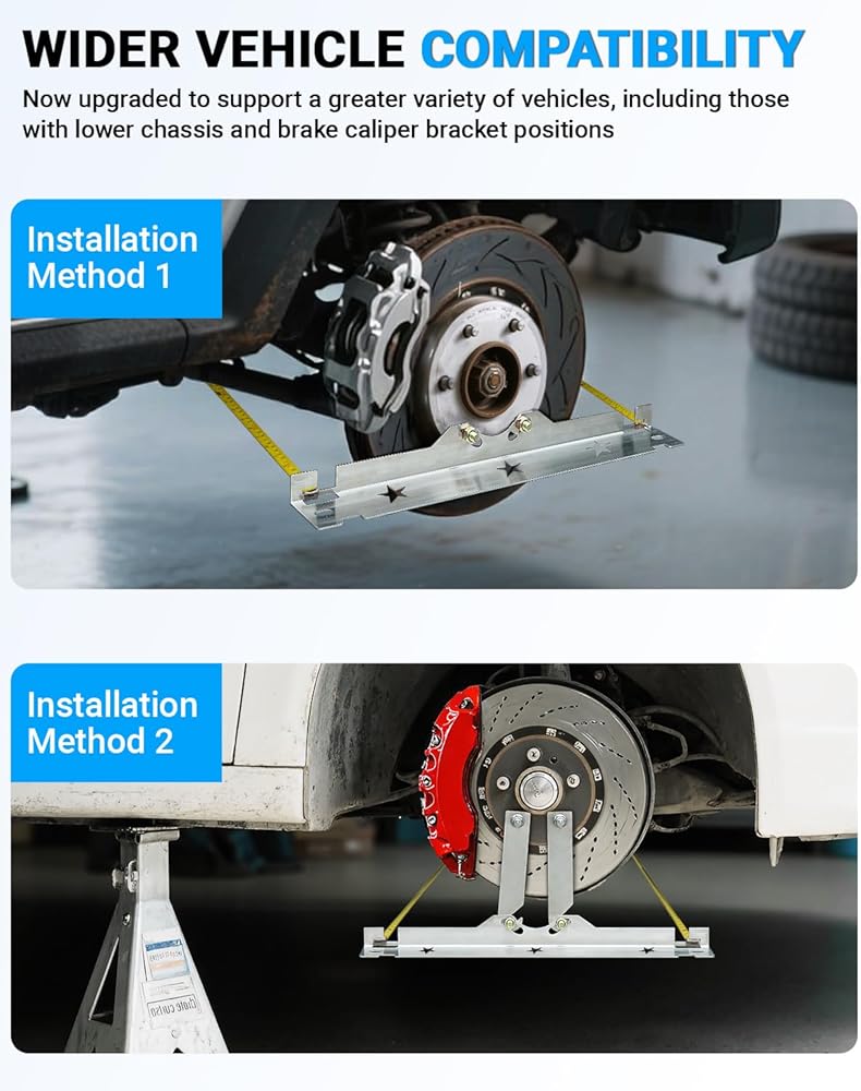 Lupar Upgraded Wheel Alignment Tool With Connection Sheet Heavy Duty Stainless Steel Toe Alignment Tool Plates Tape Measures Car Truck Suv C88 - View #4